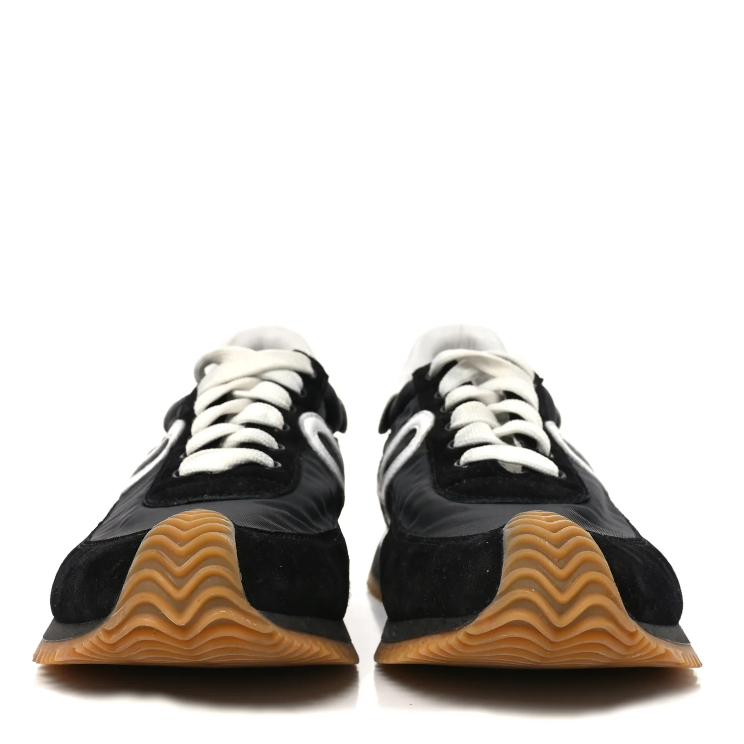 Nylon Suede Flow Runners Sneakers 38 Black - Image 3