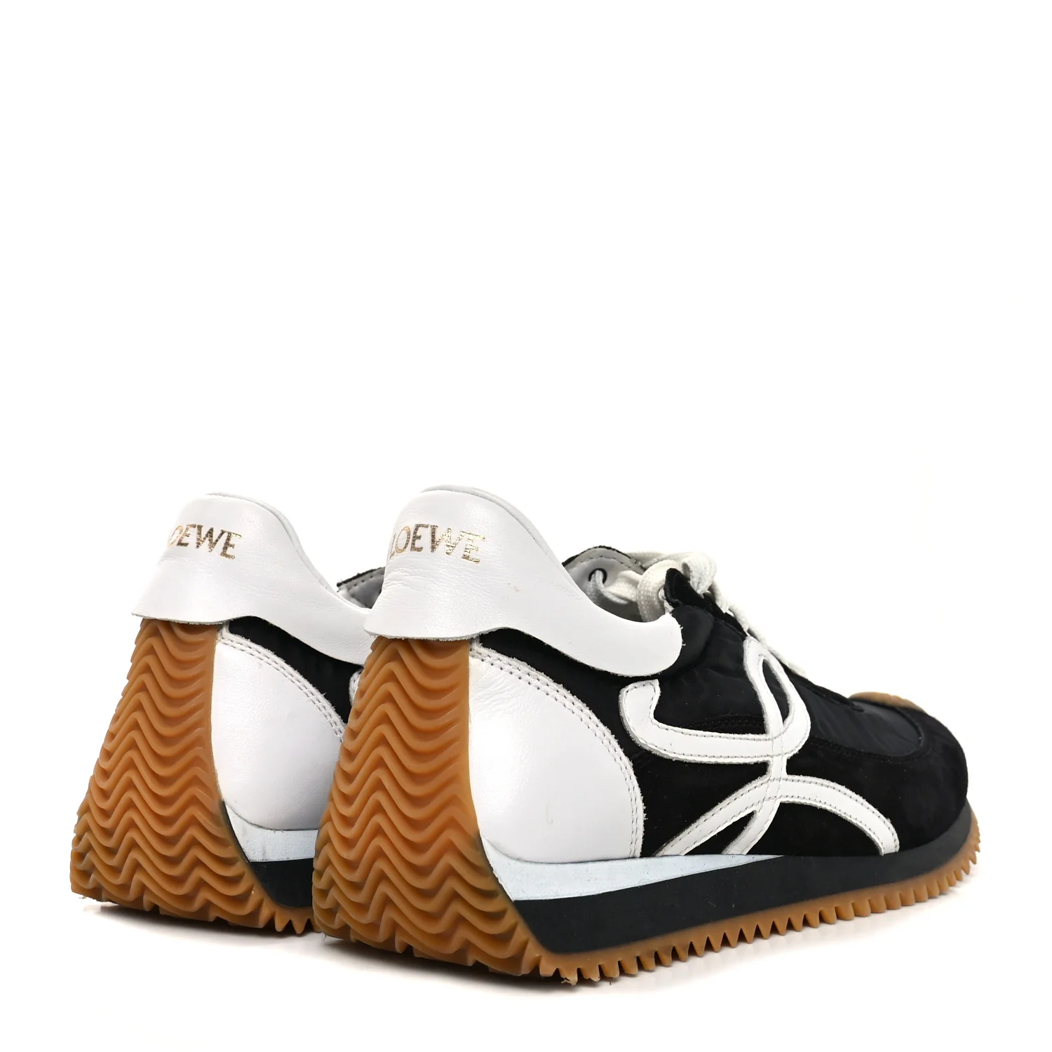 Nylon Suede Flow Runners Sneakers 38 Black - Image 5