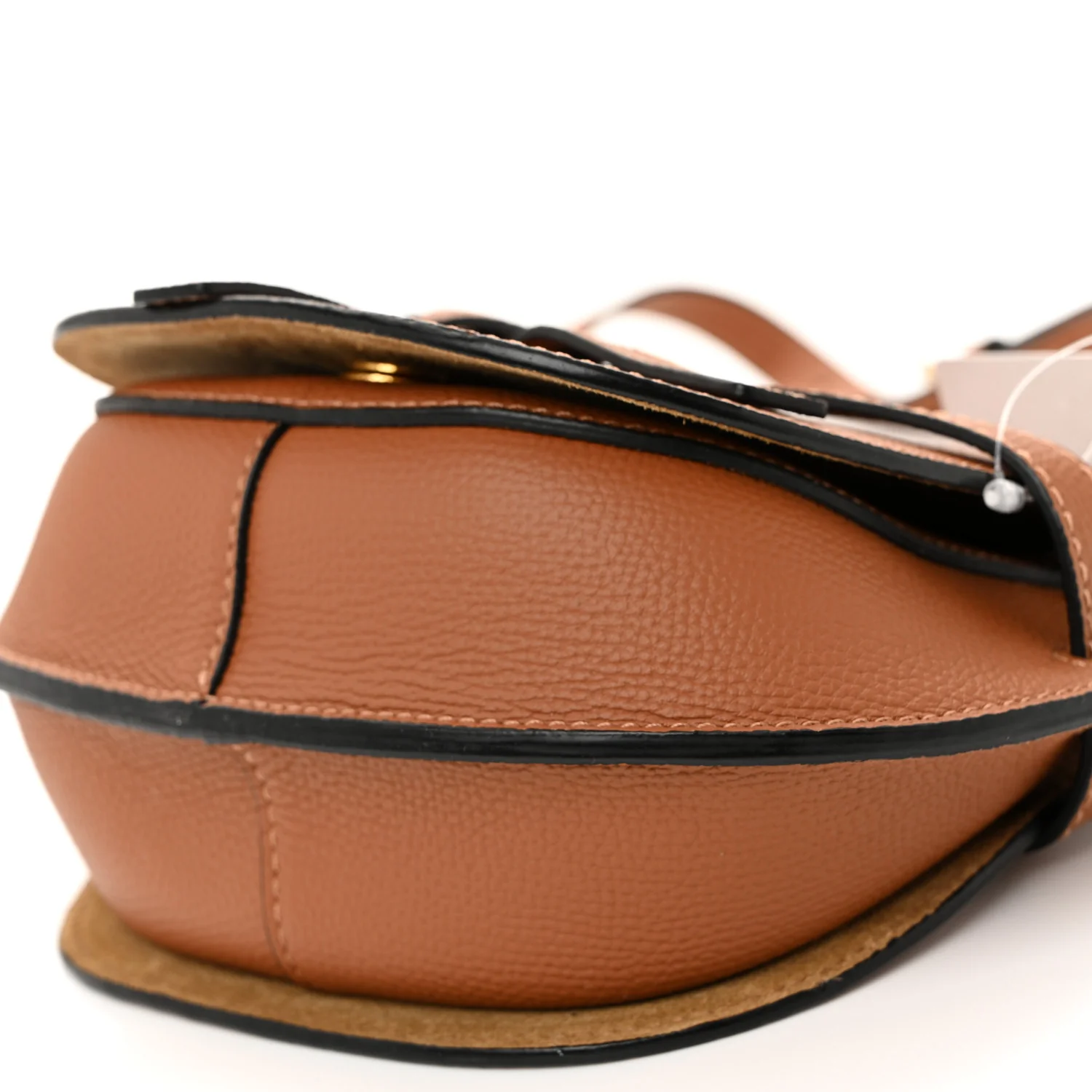 Pebble Grain Calfskin Mini Gate Dual Bag Tan - Image 10