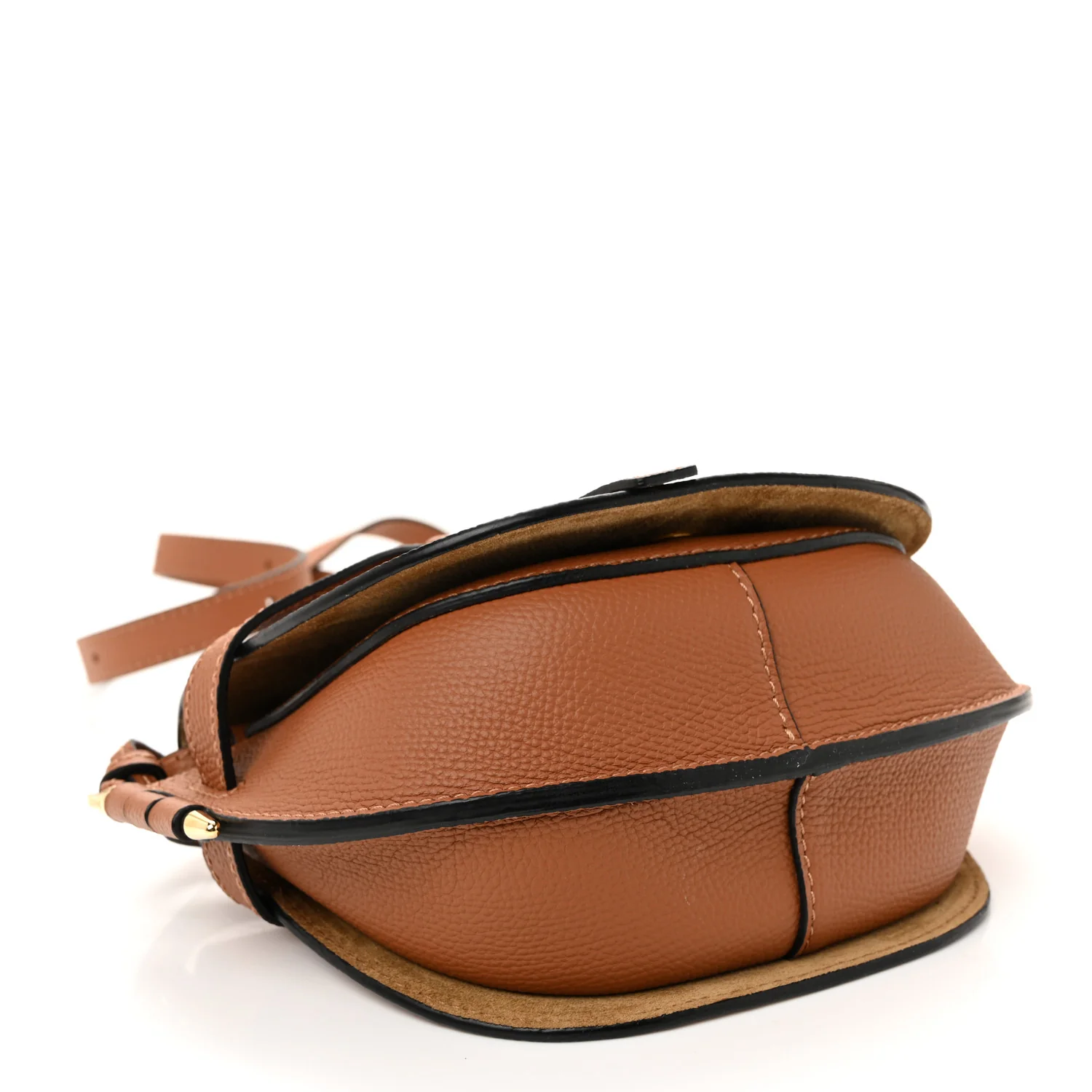 Pebble Grain Calfskin Mini Gate Dual Bag Tan - Image 4