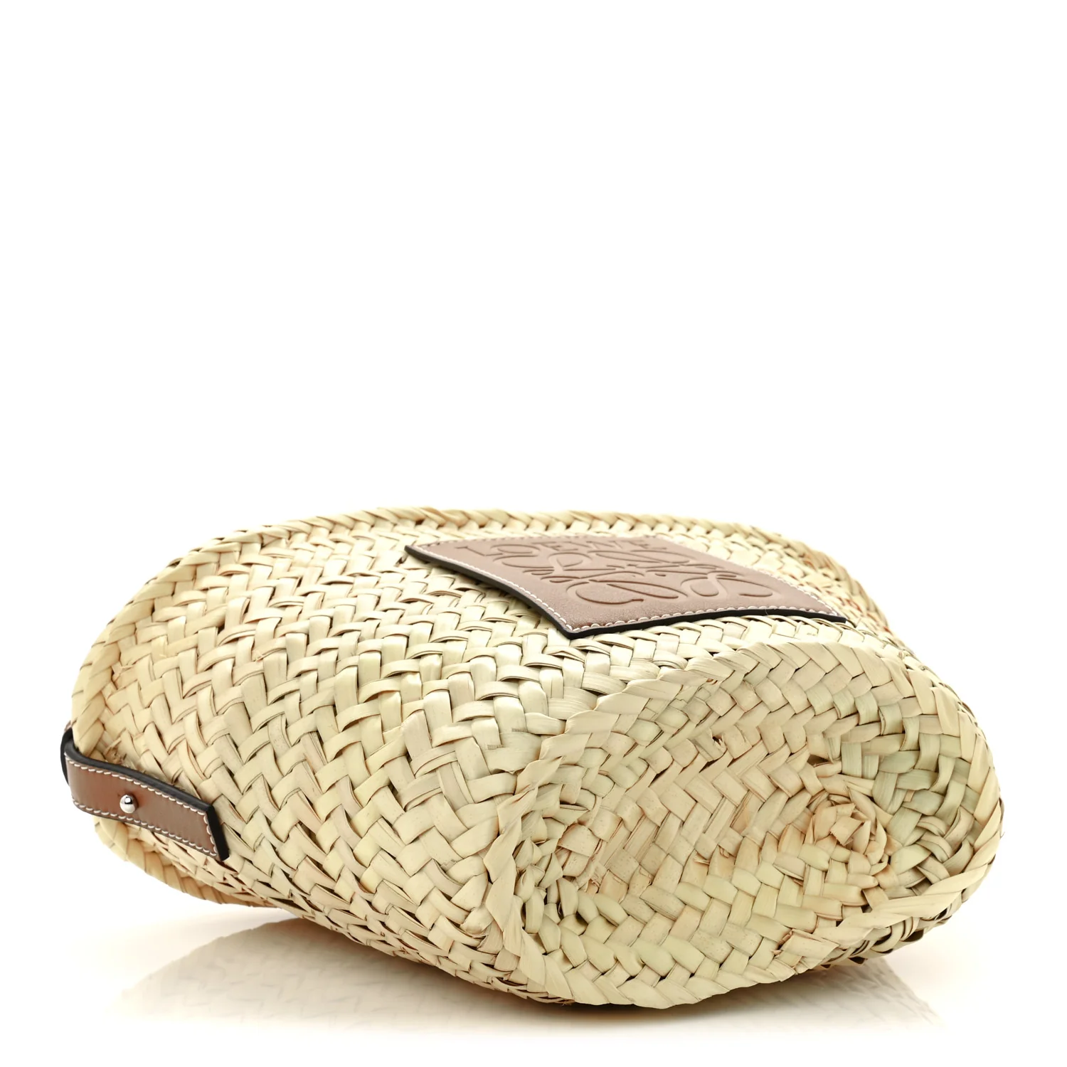 Raffia Drawstring Basket Tote Bag Natural Tan - Image 4