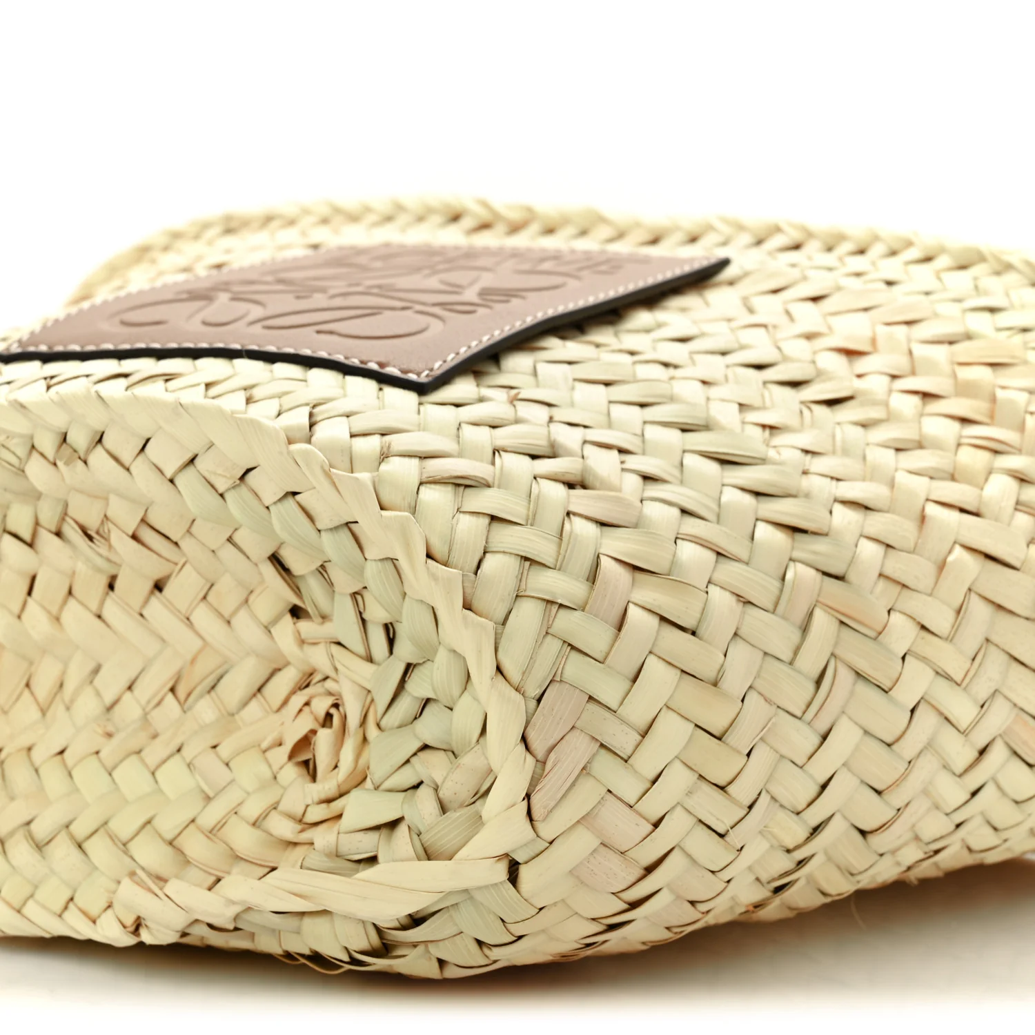 Raffia Drawstring Basket Tote Bag Natural Tan - Image 9
