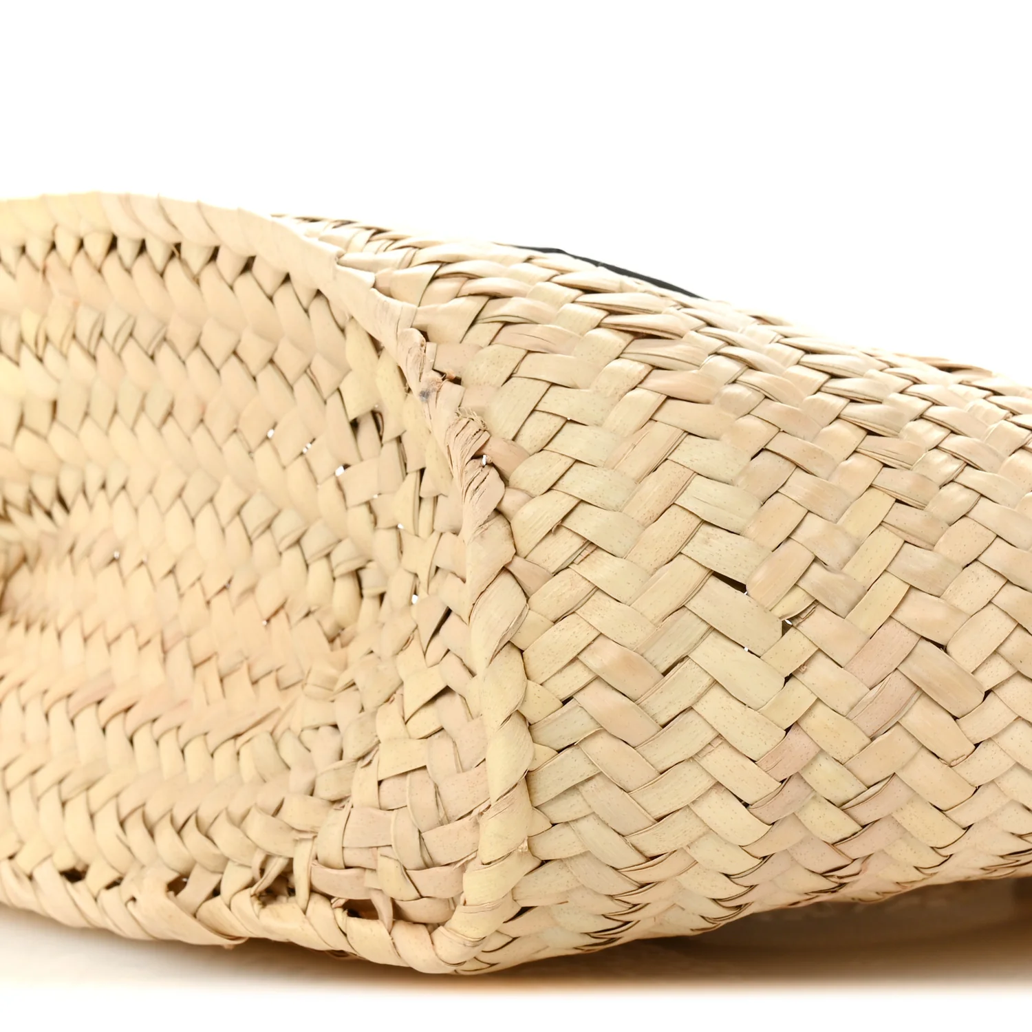 Raffia Medium Basket Tote Bag Natural White - Image 10
