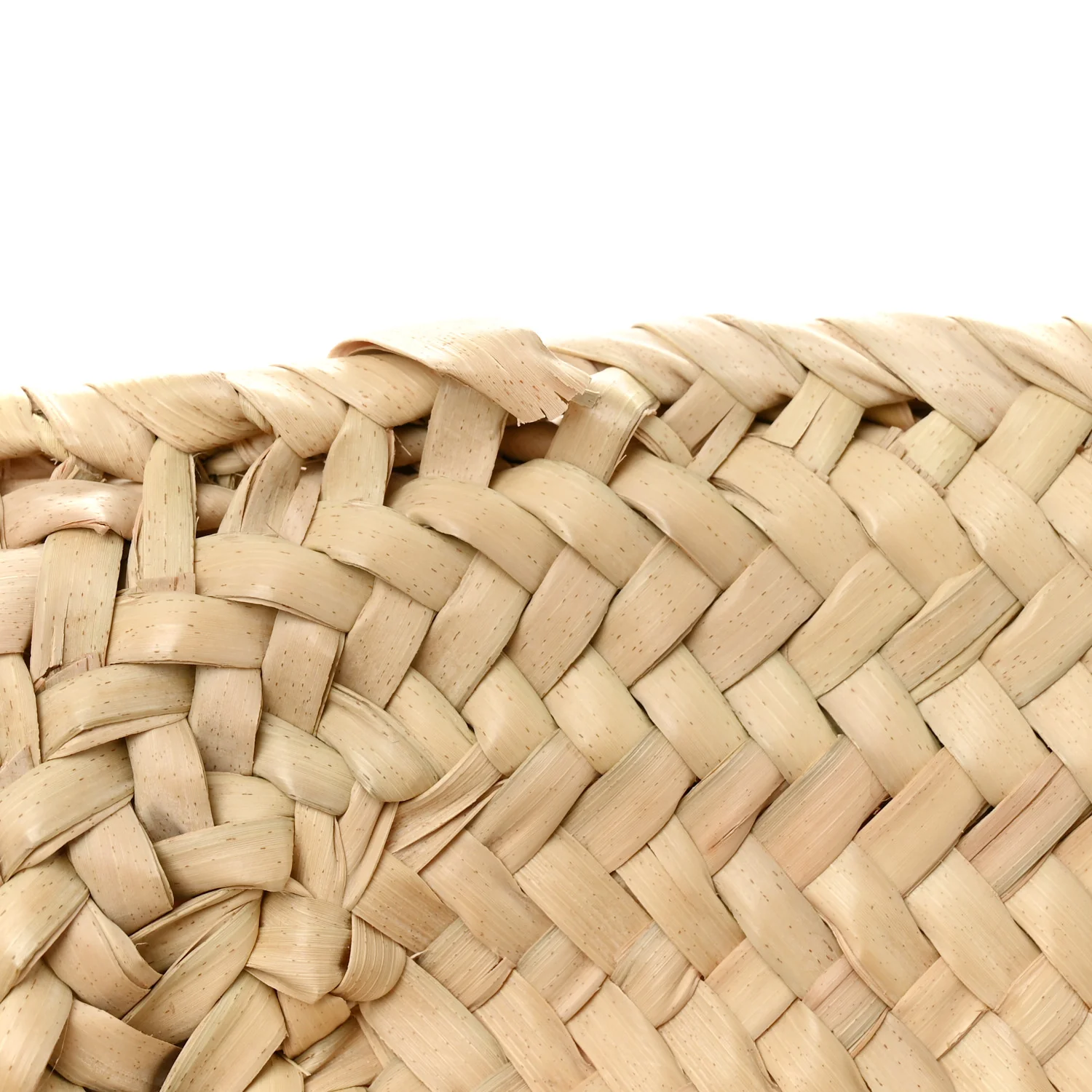 Raffia Medium Basket Tote Bag Natural White - Image 11