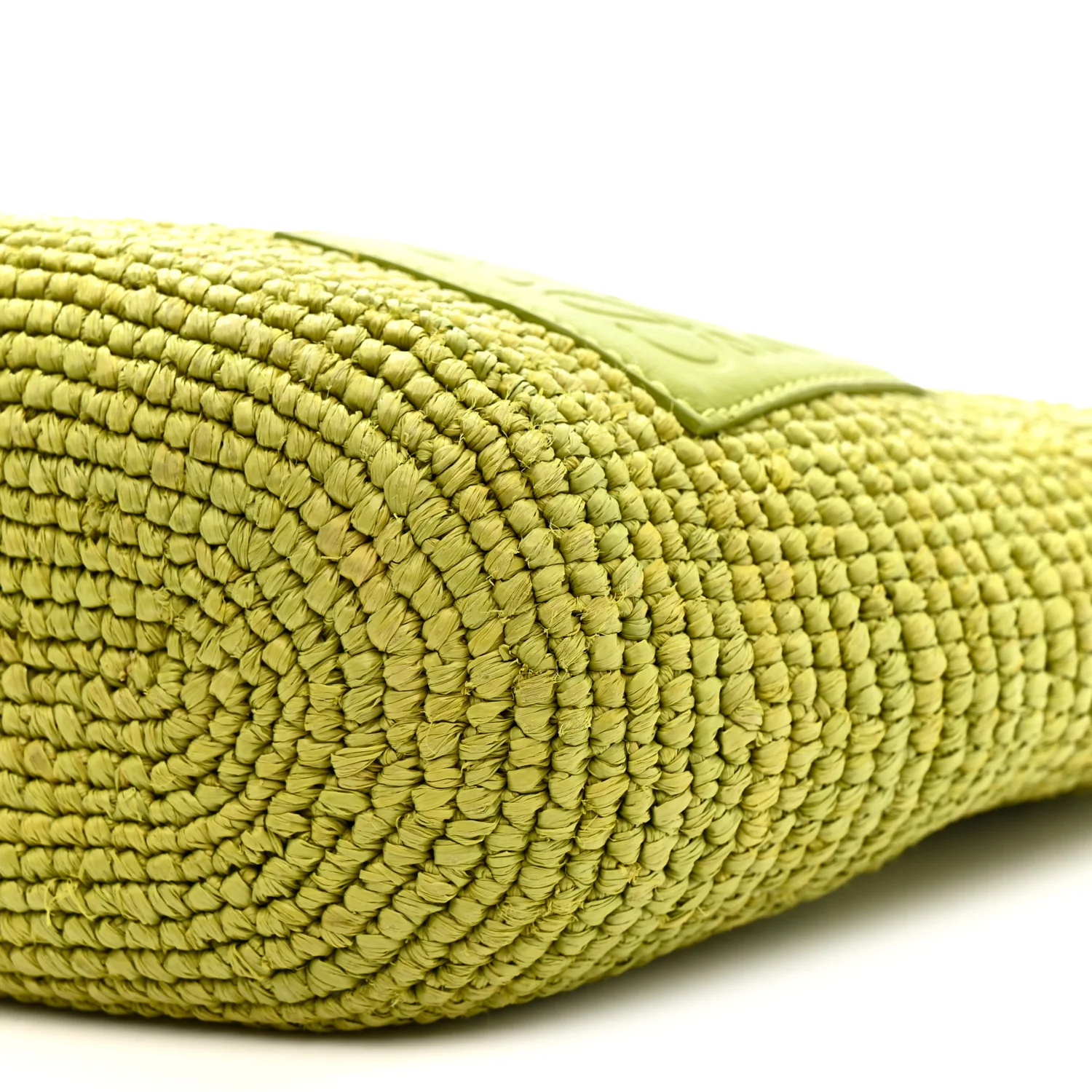 Raffia Mini Slit Tote Bag Meadow Green - Image 10