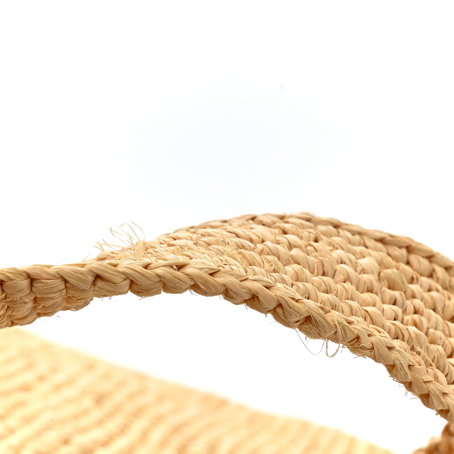 Raffia Slit Tote Bag Natural Tan - Image 10