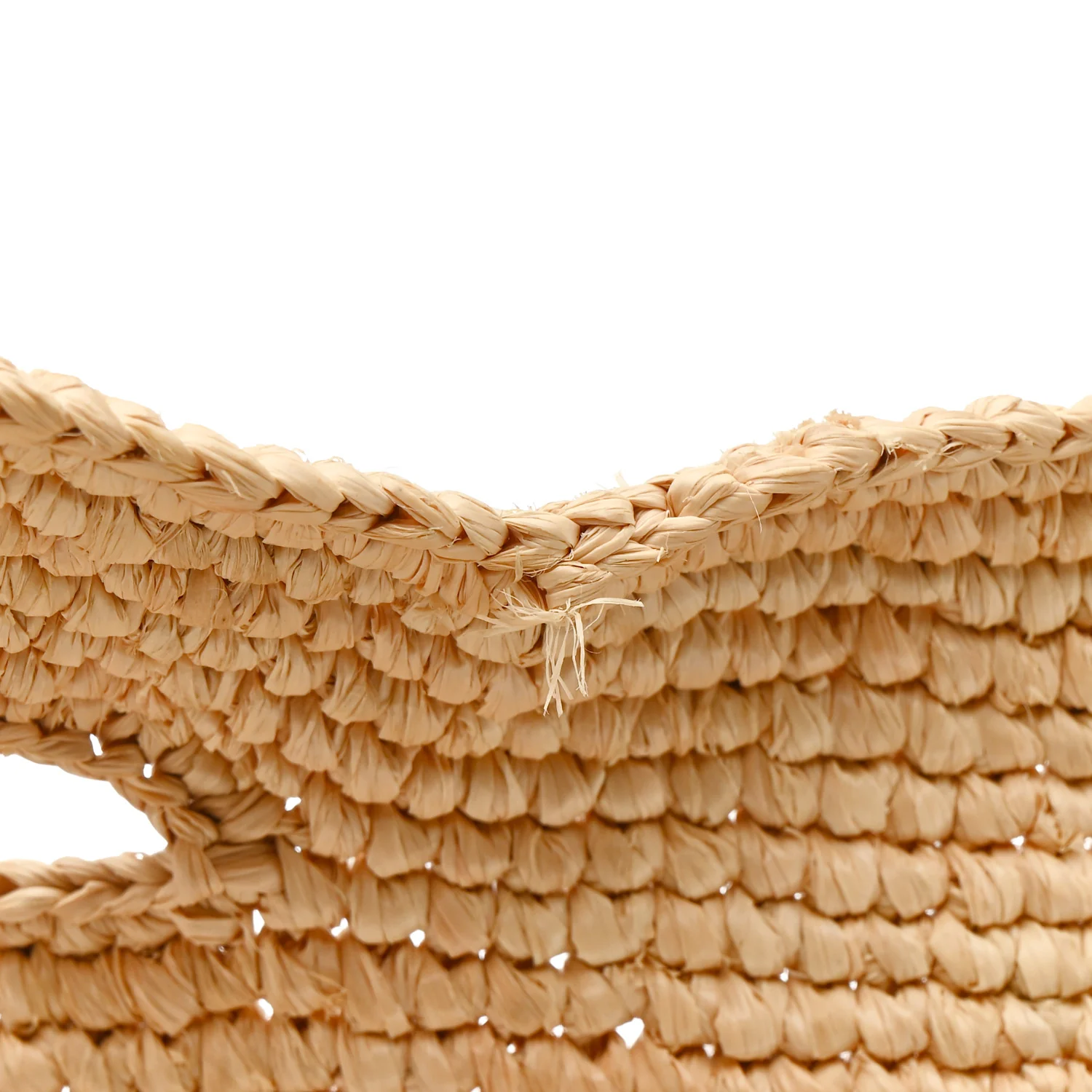 Raffia Slit Tote Bag Natural Tan - Image 12