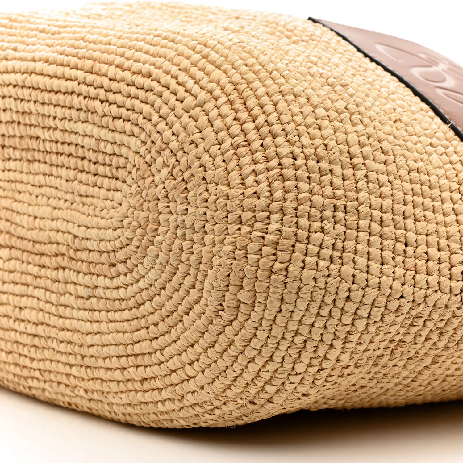 Raffia Slit Tote Bag Natural Tan - Image 9