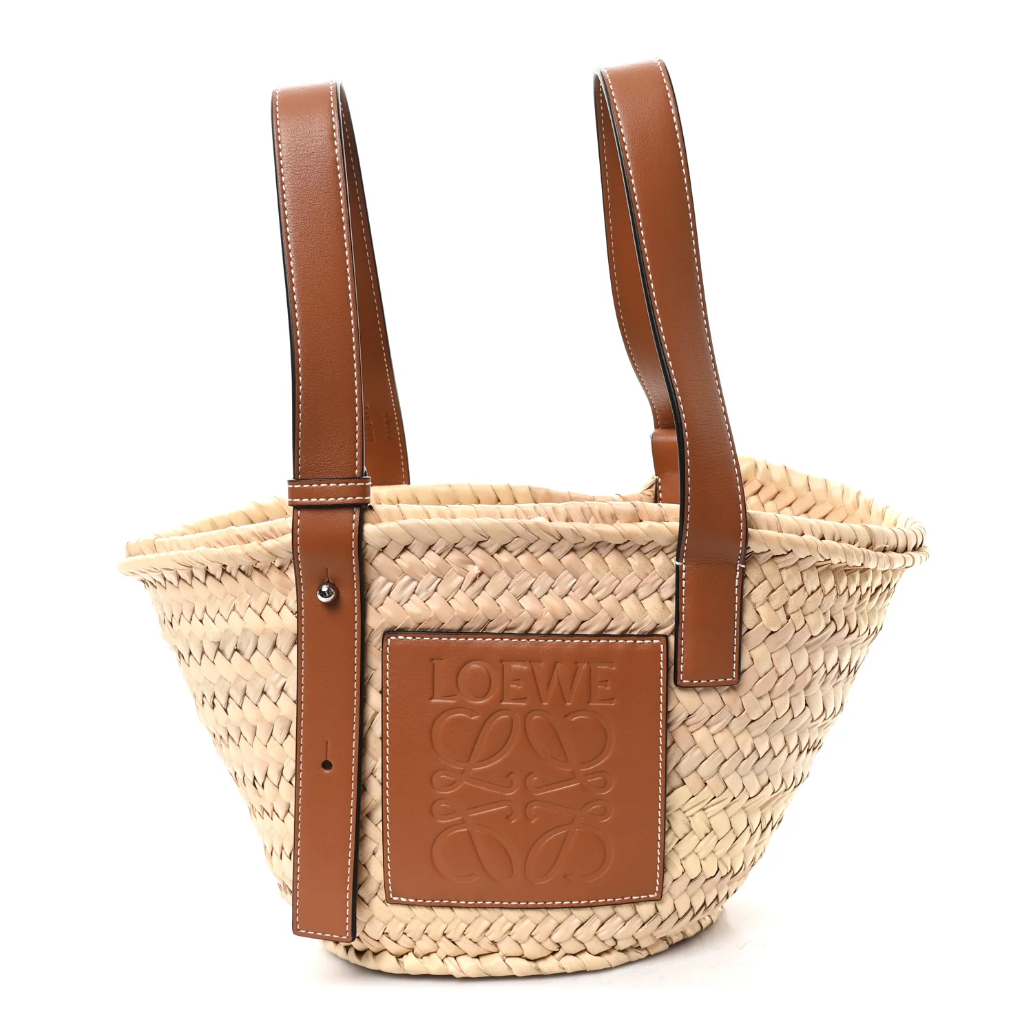 Raffia Small Basket Tote Bag Natural Tan