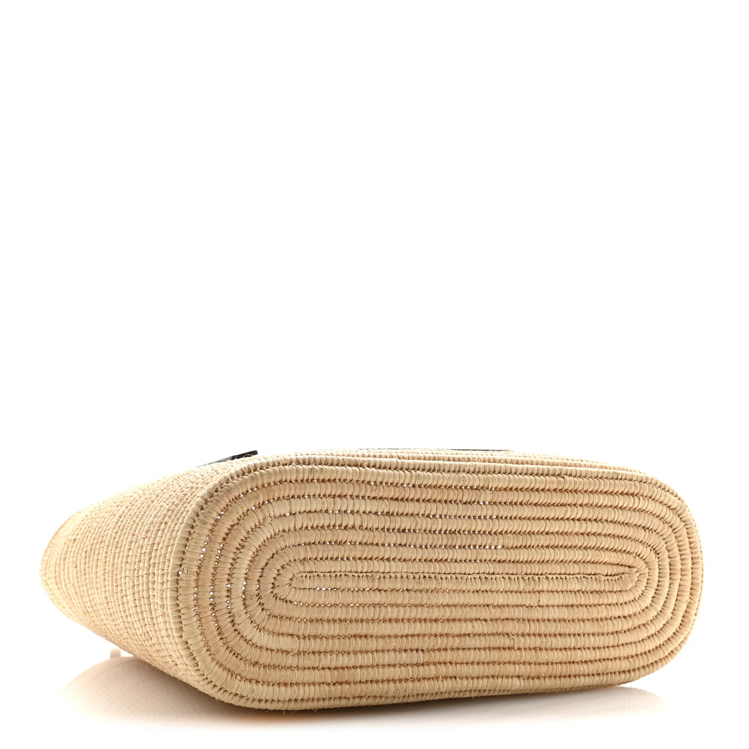 Raffia Small Square Basket Tote Bag Natural Tan - Image 4