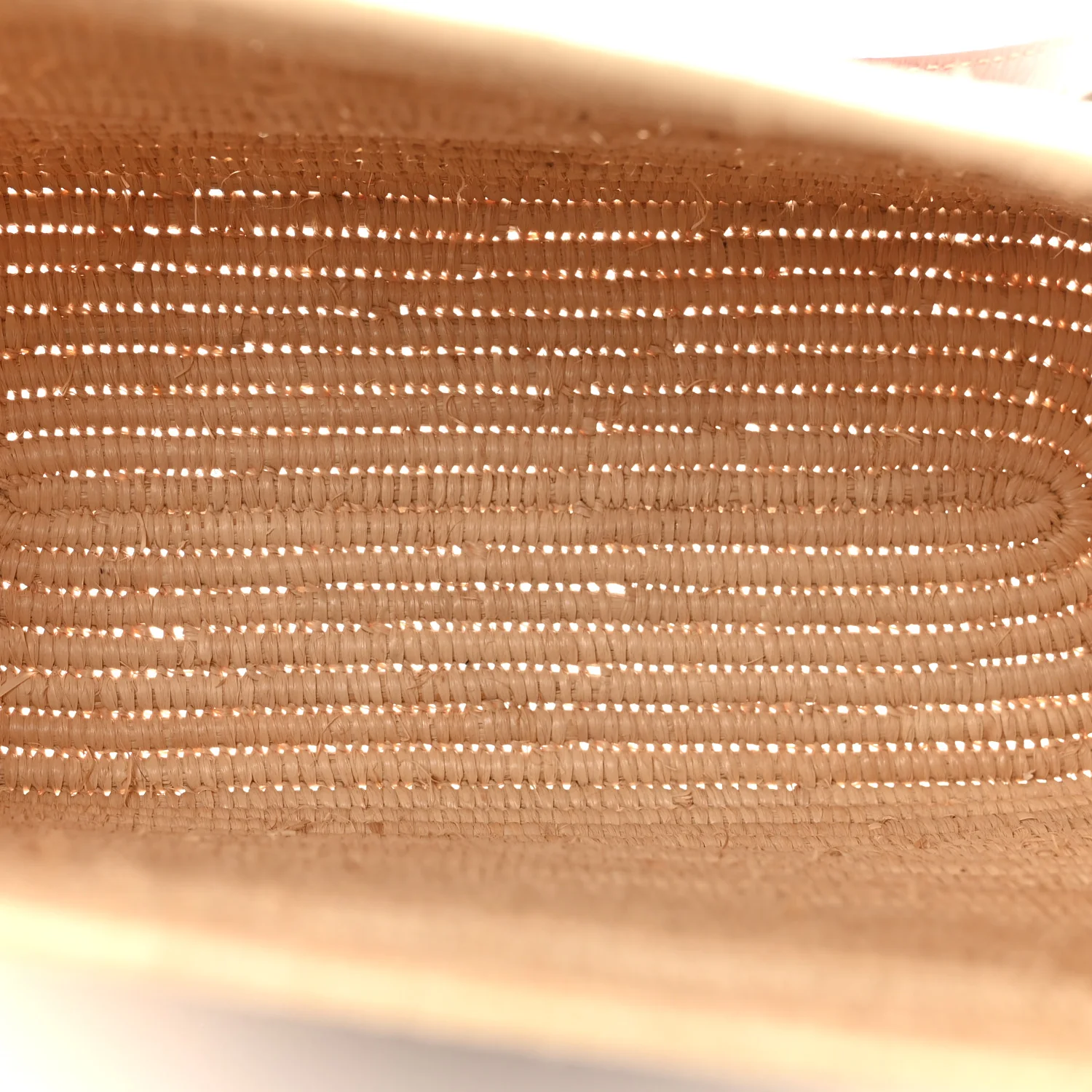 Raffia Small Square Basket Tote Bag Natural Tan - Image 5