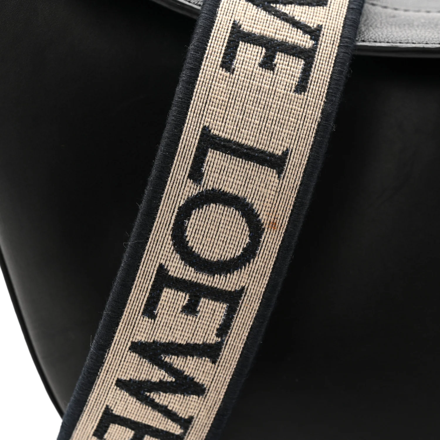 Satin Calfskin Jacquard Luna Bag Black - Image 10