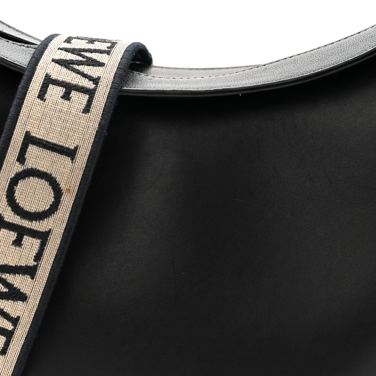Satin Calfskin Jacquard Luna Bag Black - Image 7