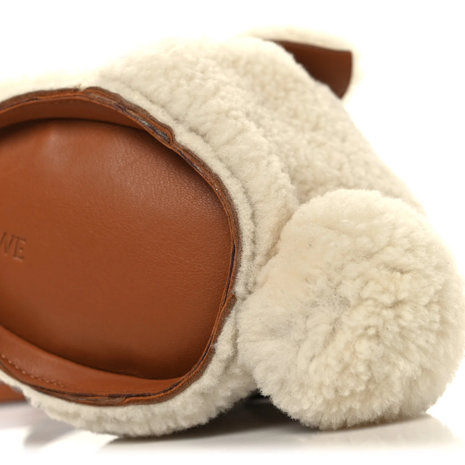 Shearling Mini Bunny Crossbody Bag Natural - Image 10