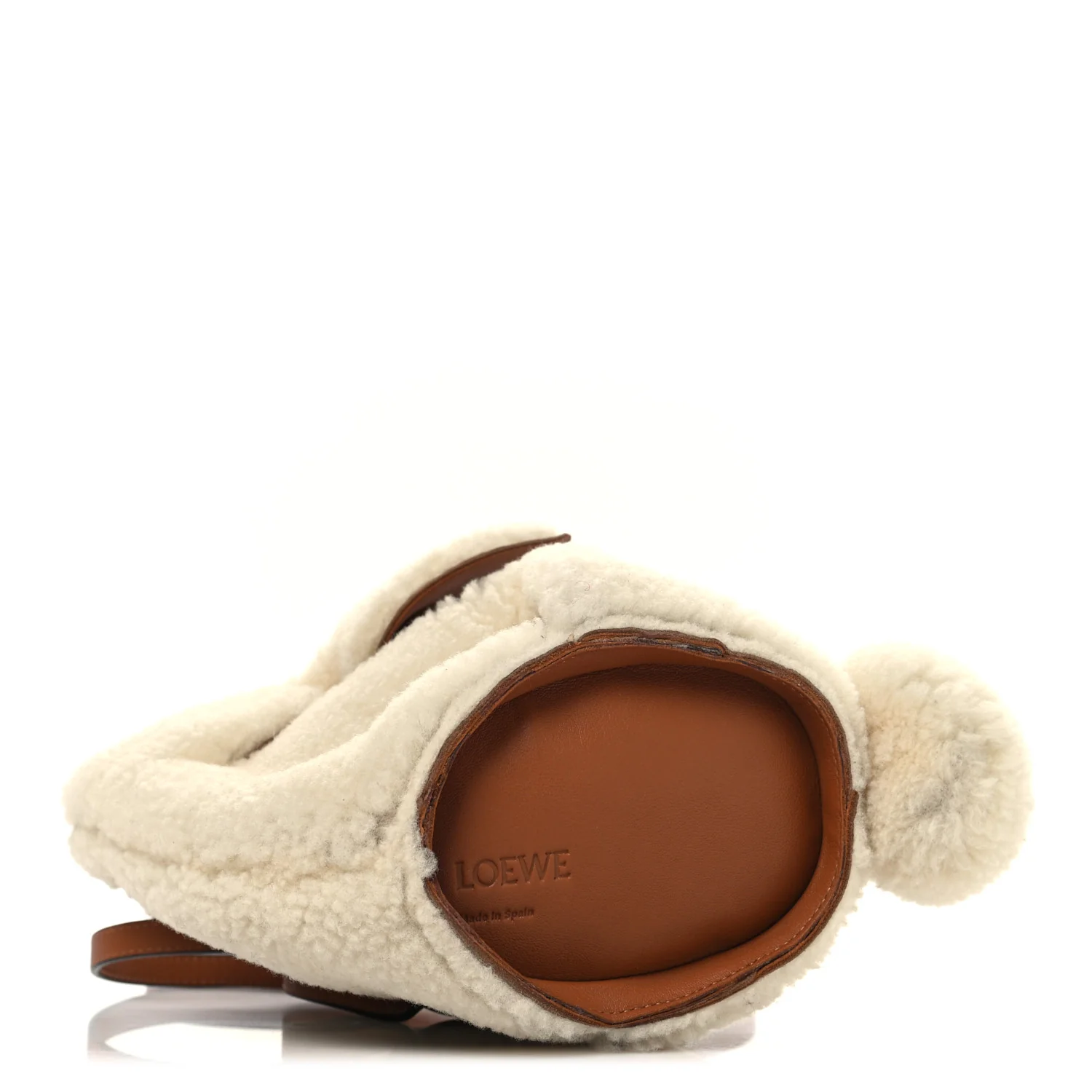 Shearling Mini Bunny Crossbody Bag Natural - Image 4