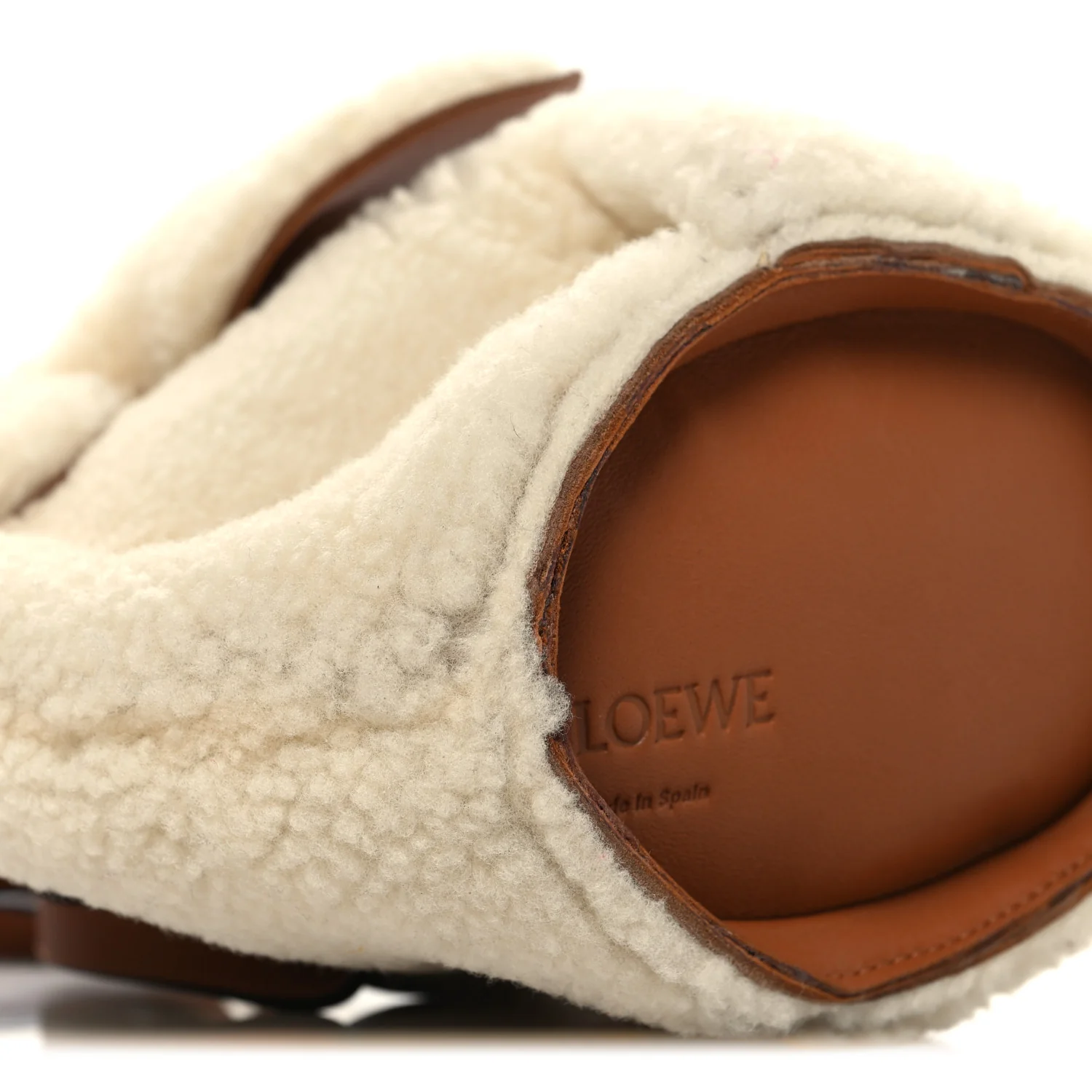 Shearling Mini Bunny Crossbody Bag Natural - Image 9