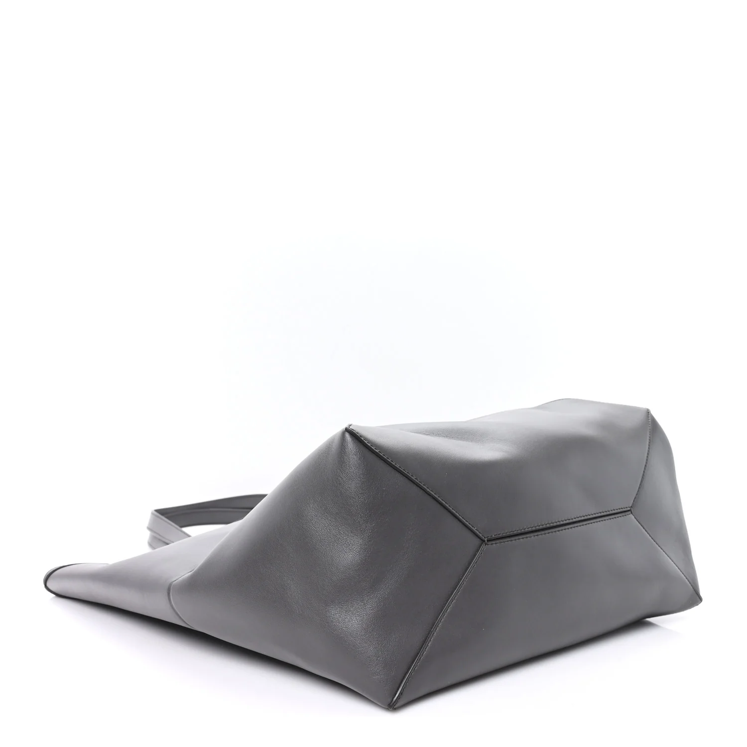Shiny Calfskin Large Puzzle Fold Tote Dark Grey - Image 4