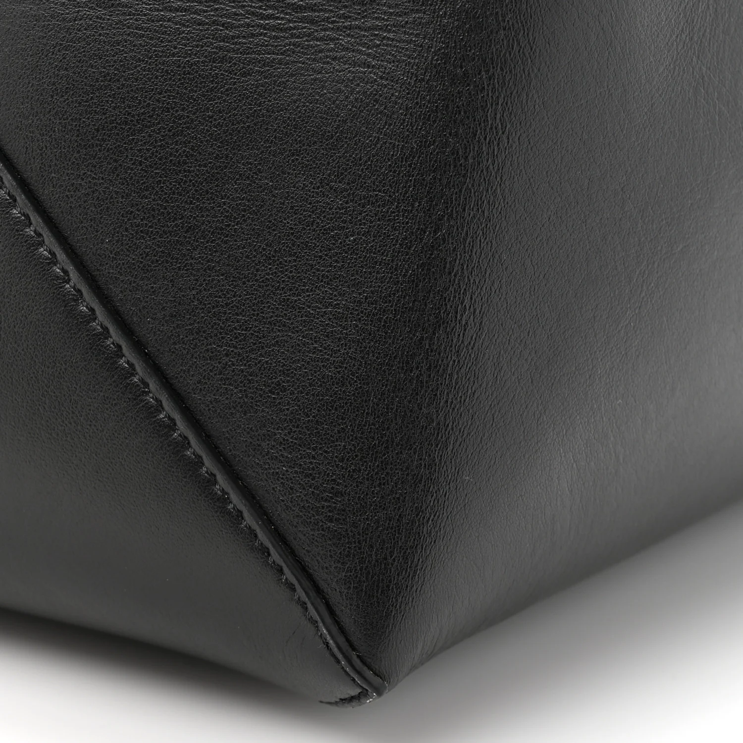 Shiny Calfskin Large Puzzle Fold Tote Warm Desert Black - Image 11