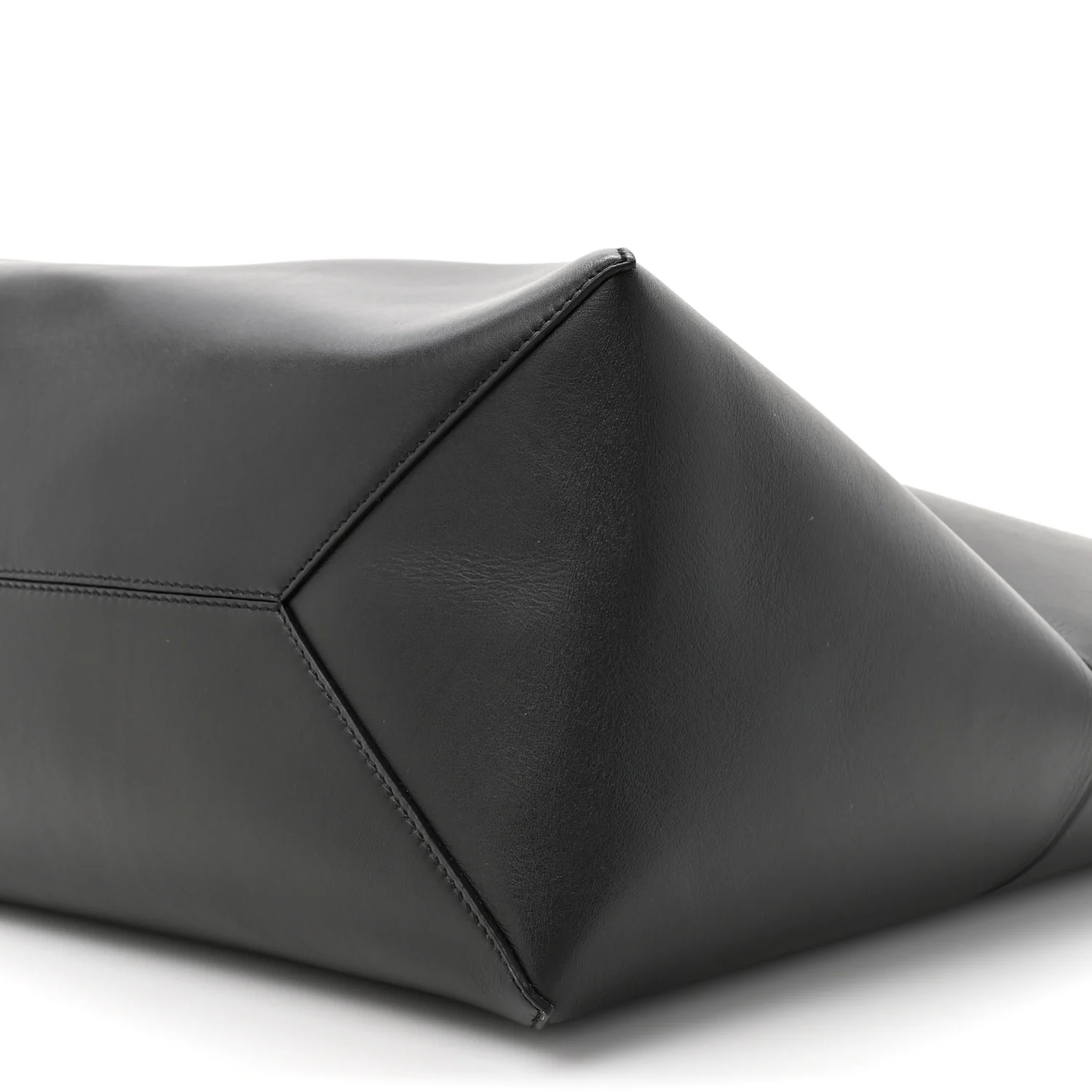 Shiny Calfskin Large Puzzle Fold Tote Warm Desert Black - Image 9