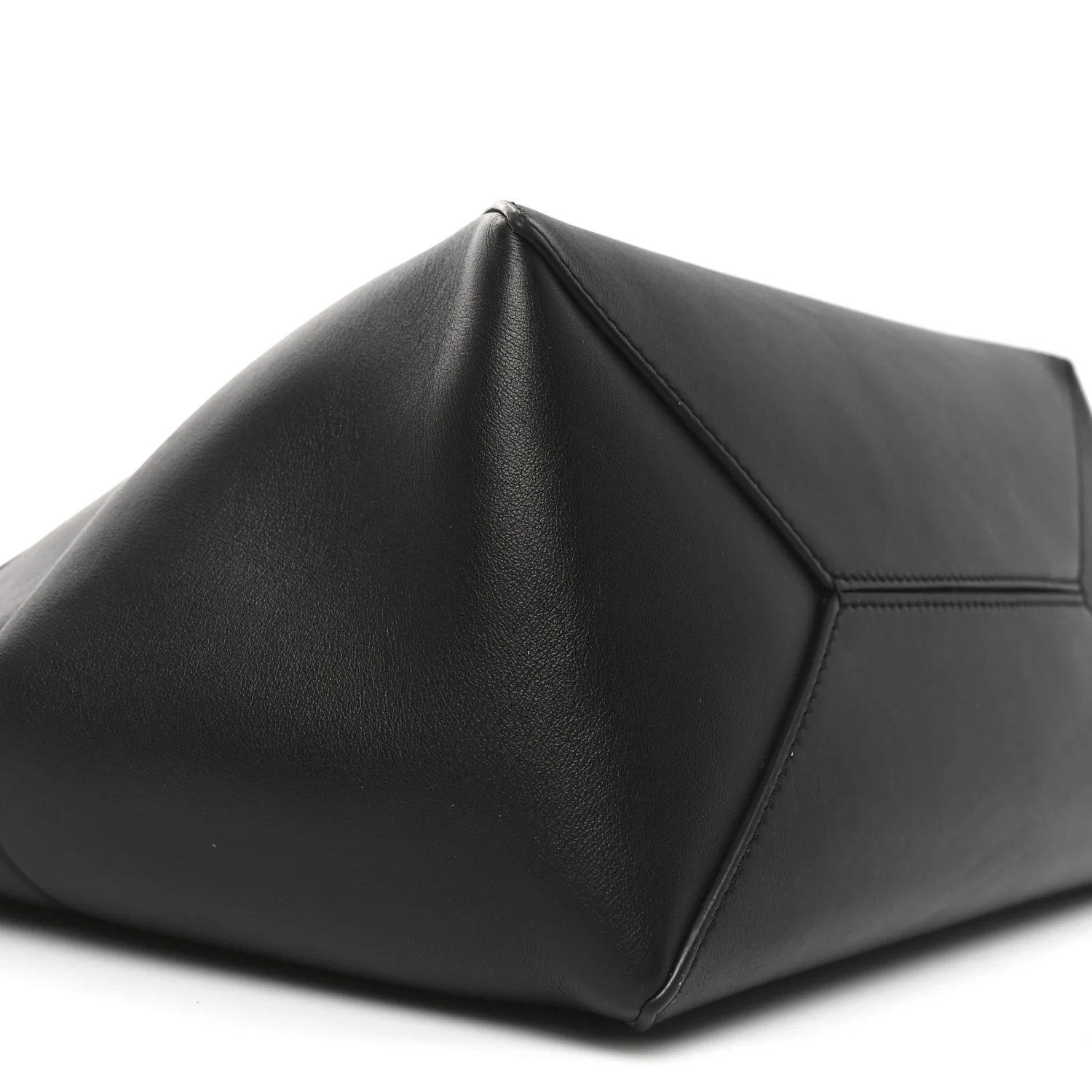 Shiny Calfskin Medium Puzzle Fold Tote Black - Image 8