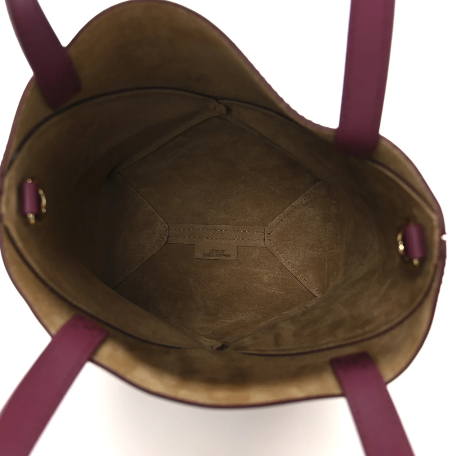 Shiny Calfskin Mini Puzzle Fold Tote Dark Burgundy - Image 5