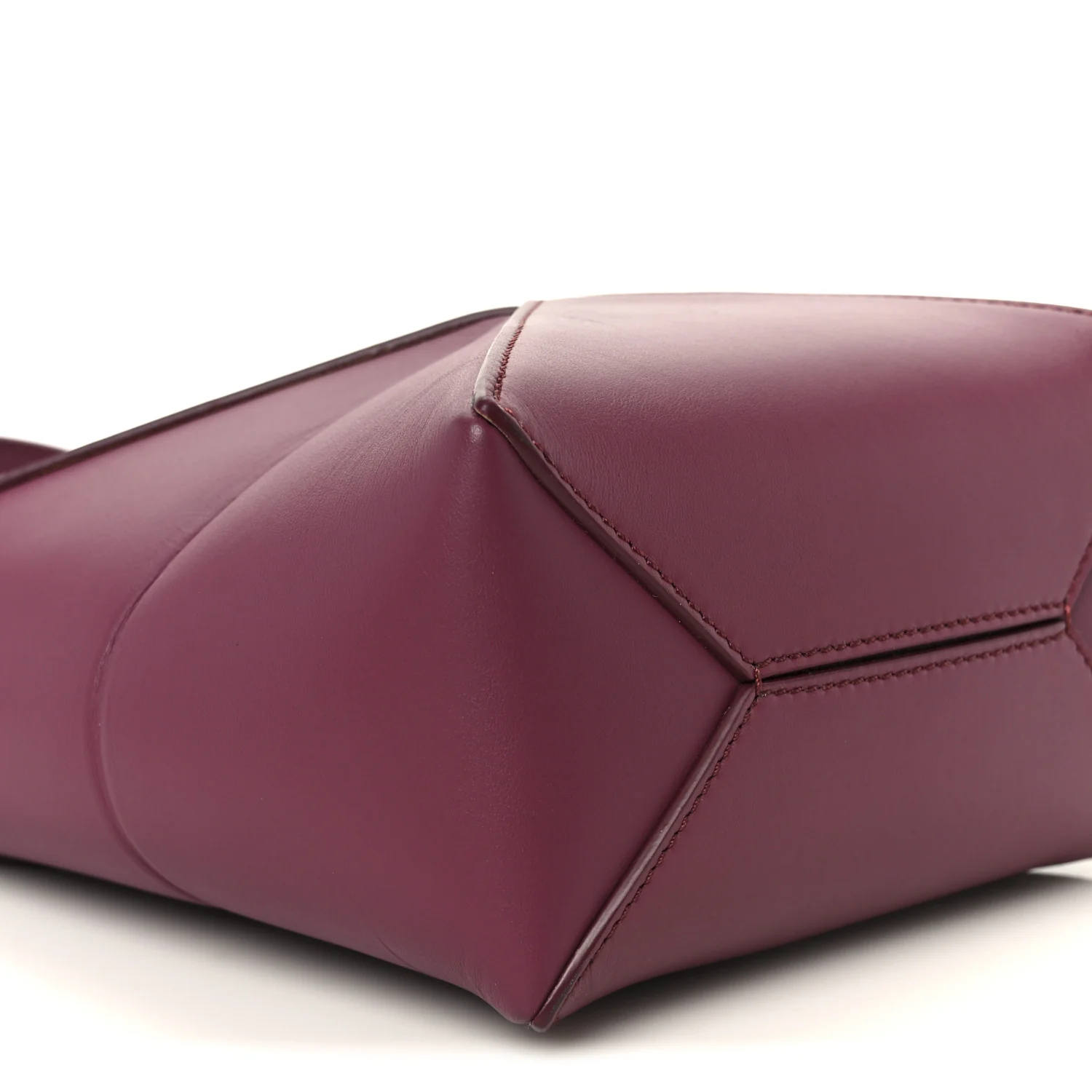 Shiny Calfskin Mini Puzzle Fold Tote Dark Burgundy - Image 9