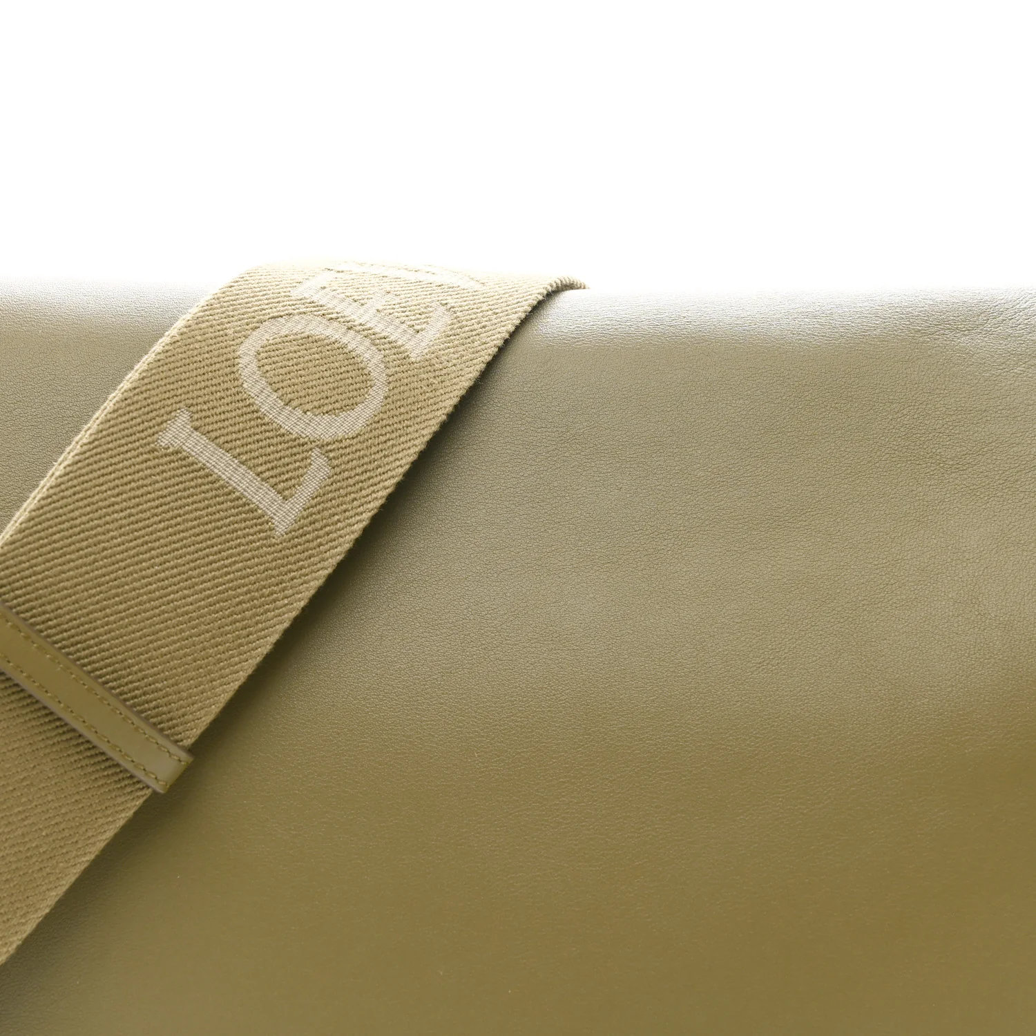 Shiny Supple Calfskin Flamenco Satchel Olive - Image 7