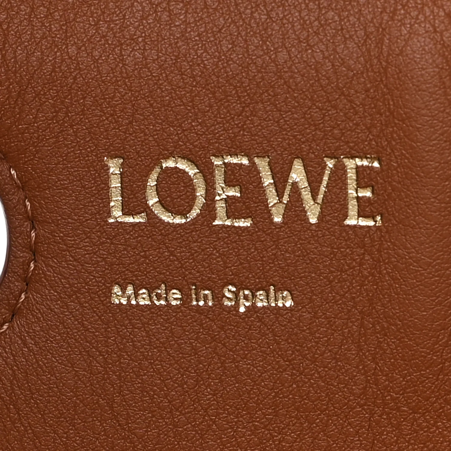 Smooth Calfskin Anagram Fringe Tote Tan - Image 6