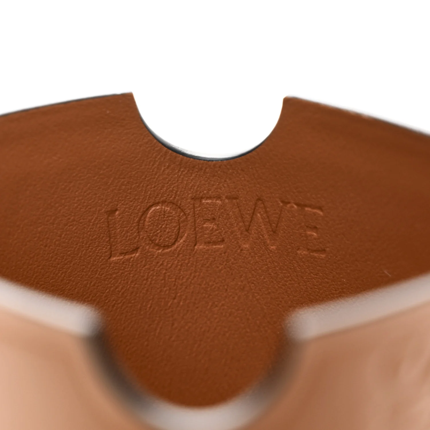Smooth Calfskin Anagram Phone Pouch Tan - Image 6