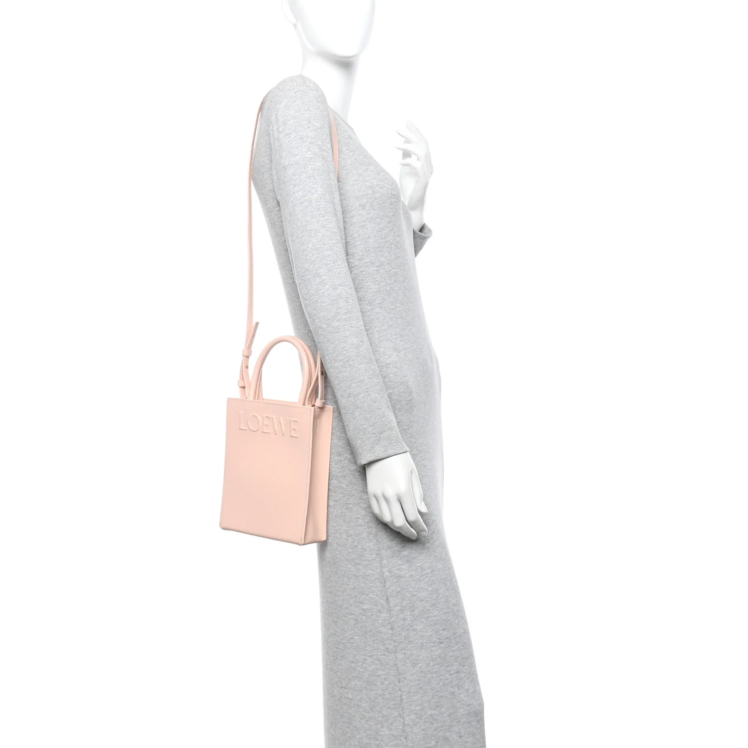 Smooth Calfskin Logo Small A5 Tote Pink - Image 2