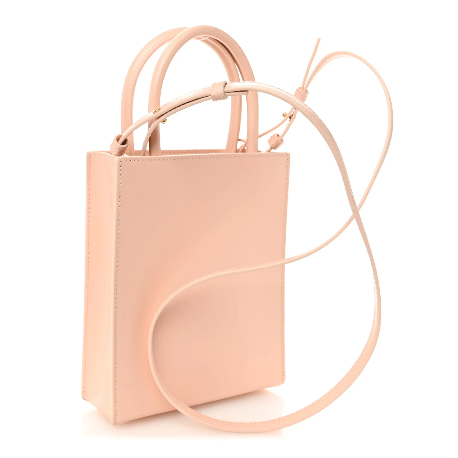 Smooth Calfskin Logo Small A5 Tote Pink - Image 3