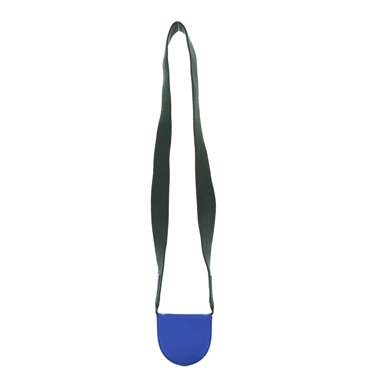 Smooth Calfskin Mini Heel Crossbody Bag Electric Blue Green