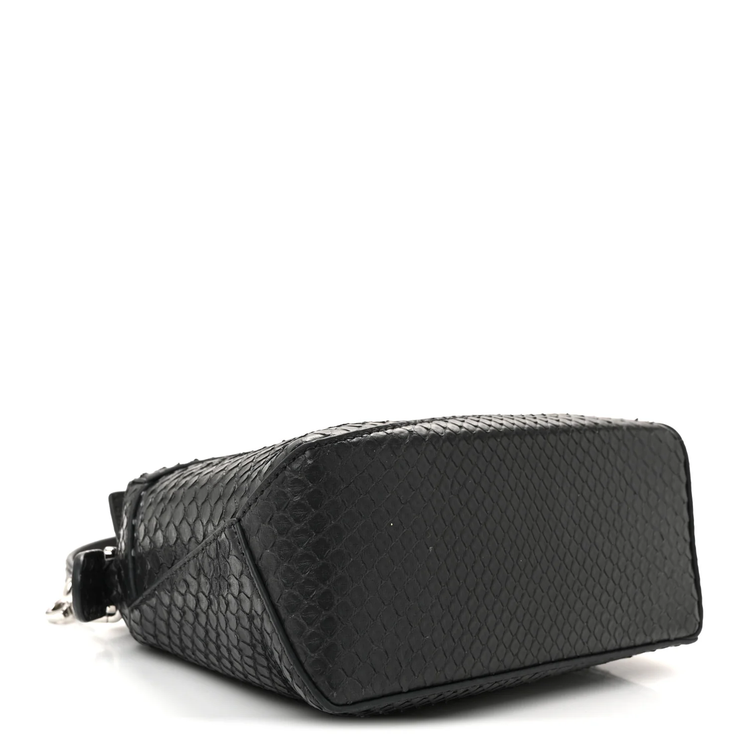 Snakeskin Mini Puzzle Bag Dark Grey - Image 4