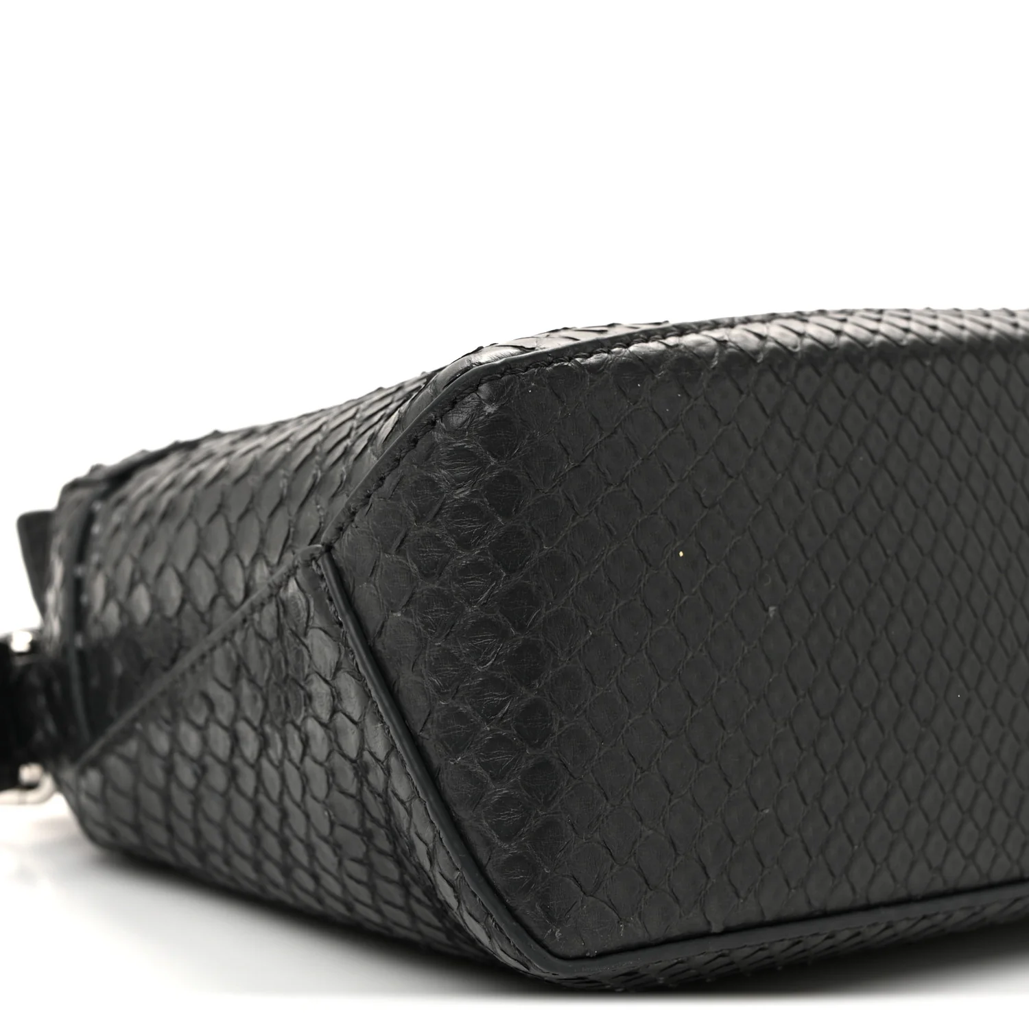 Snakeskin Mini Puzzle Bag Dark Grey - Image 8