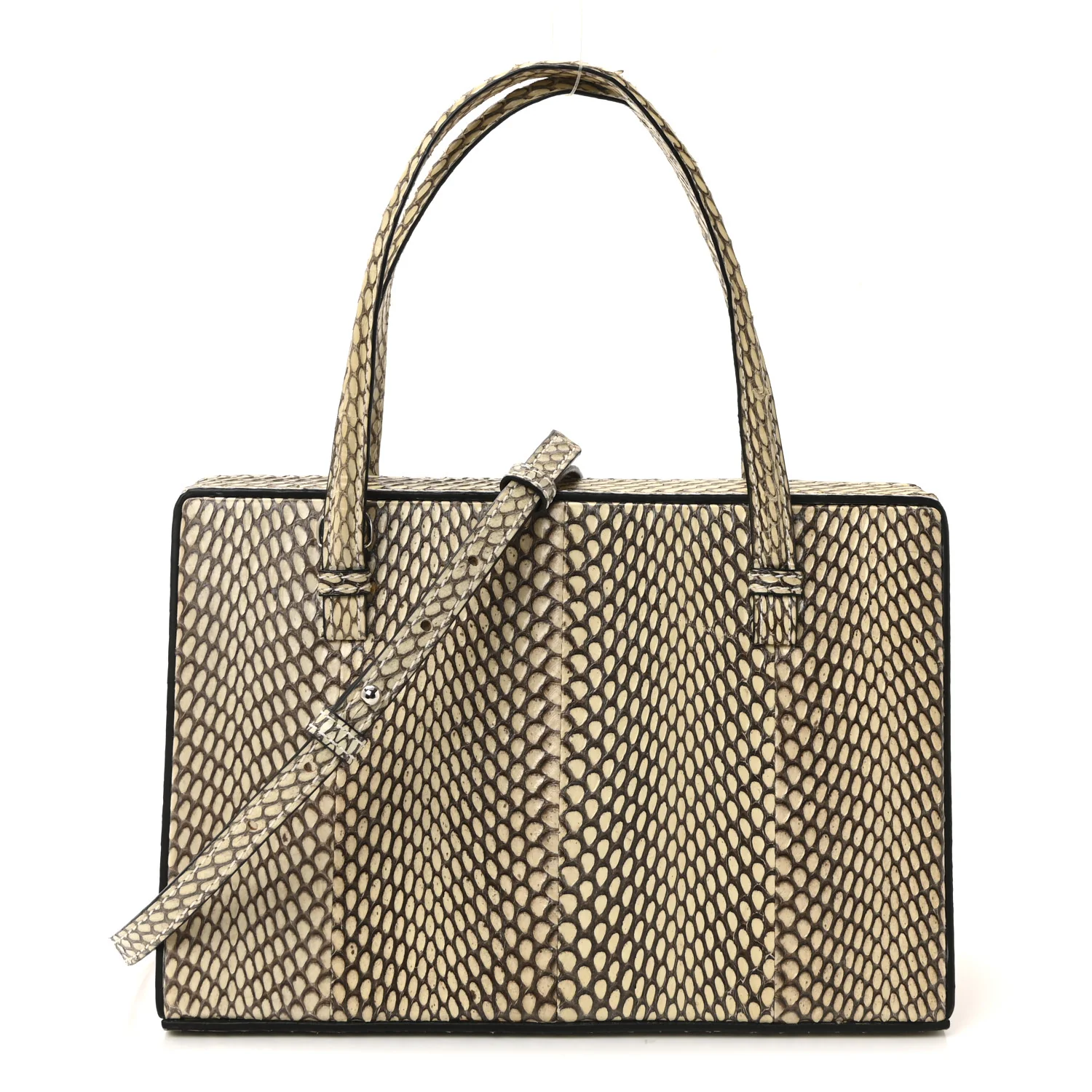 Snakeskin Postal Bag Beige Multicolor