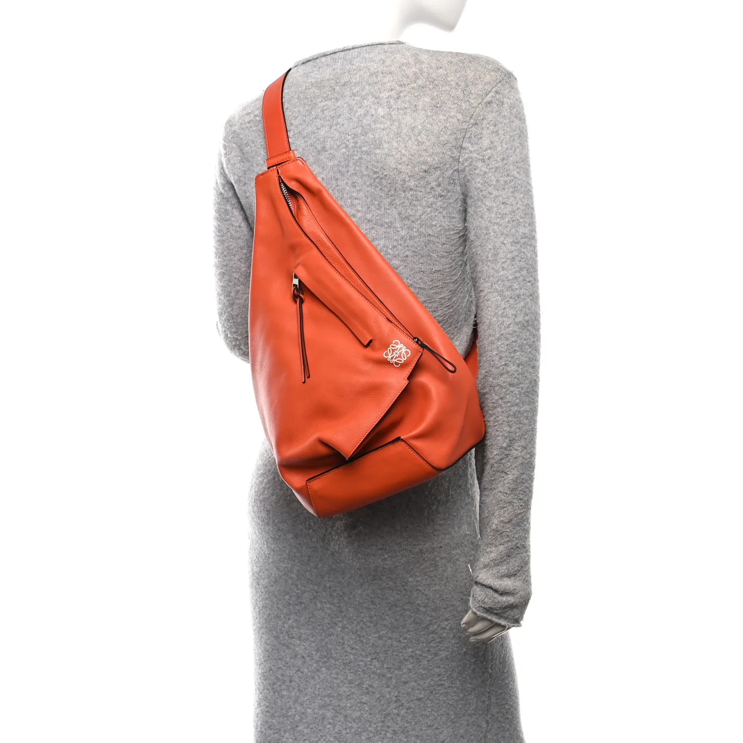 Soft Grained Calfskin Anton Sling Pumpkin - Image 2