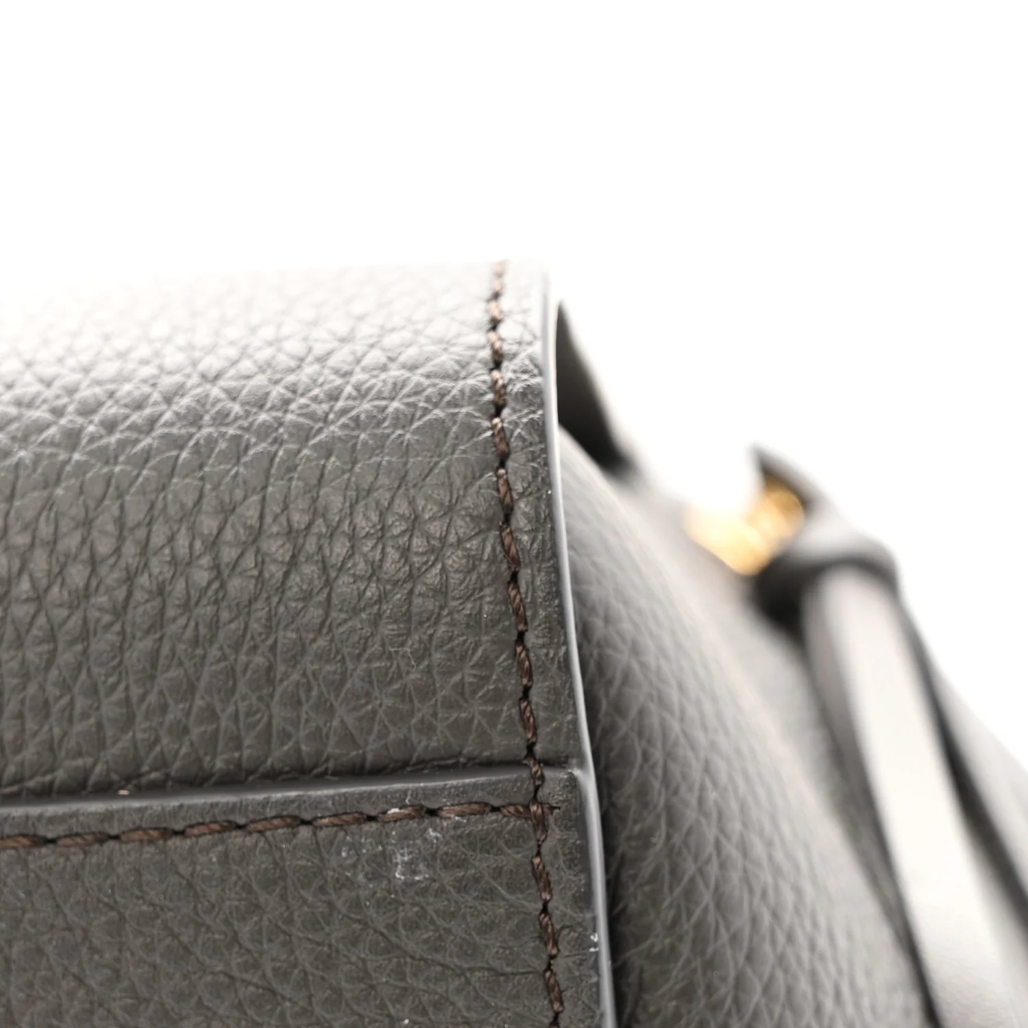 Soft Grained Calfskin Compact Hammock Shoulder Bag Dark Grey - Image 11