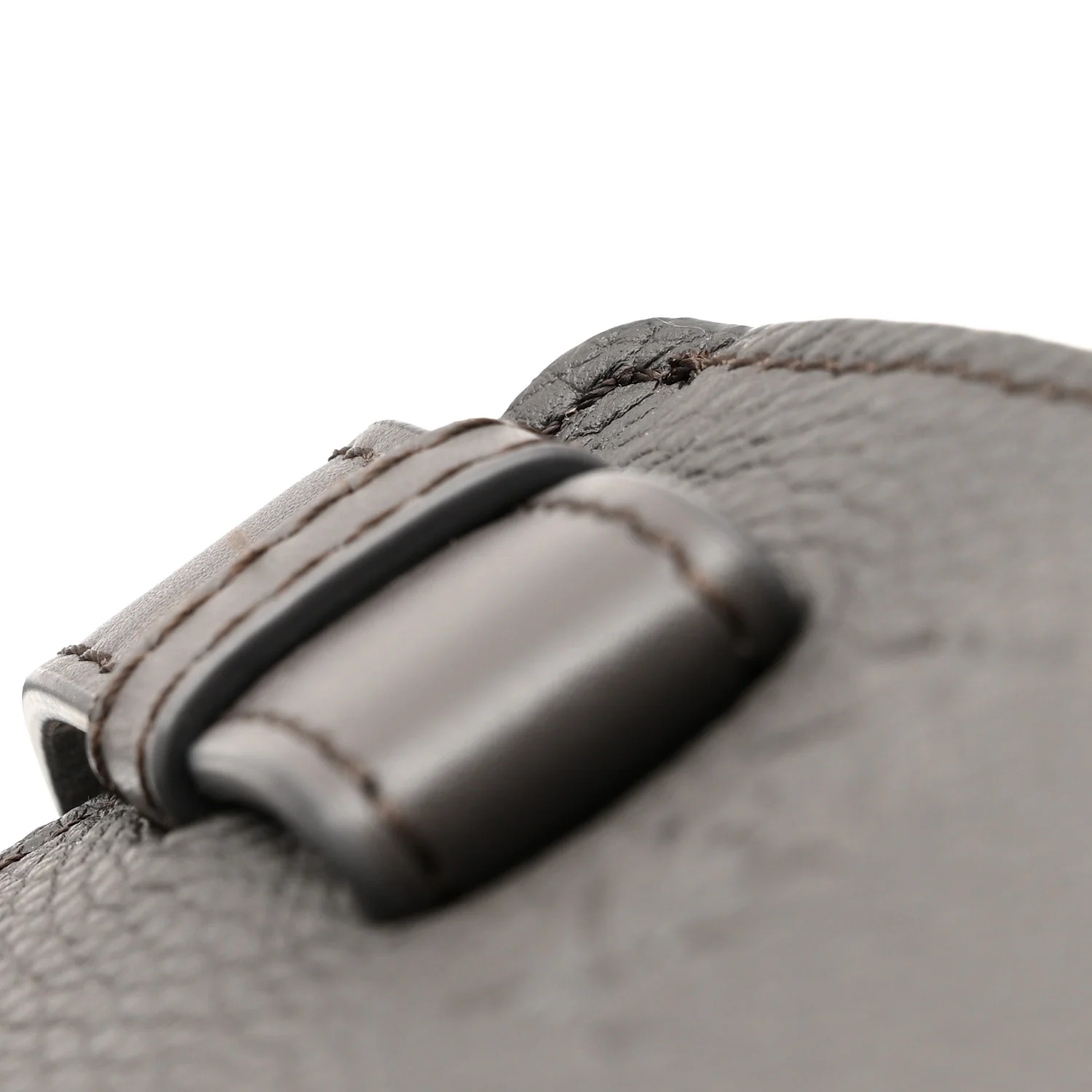 Soft Grained Calfskin Compact Hammock Shoulder Bag Dark Grey - Image 14