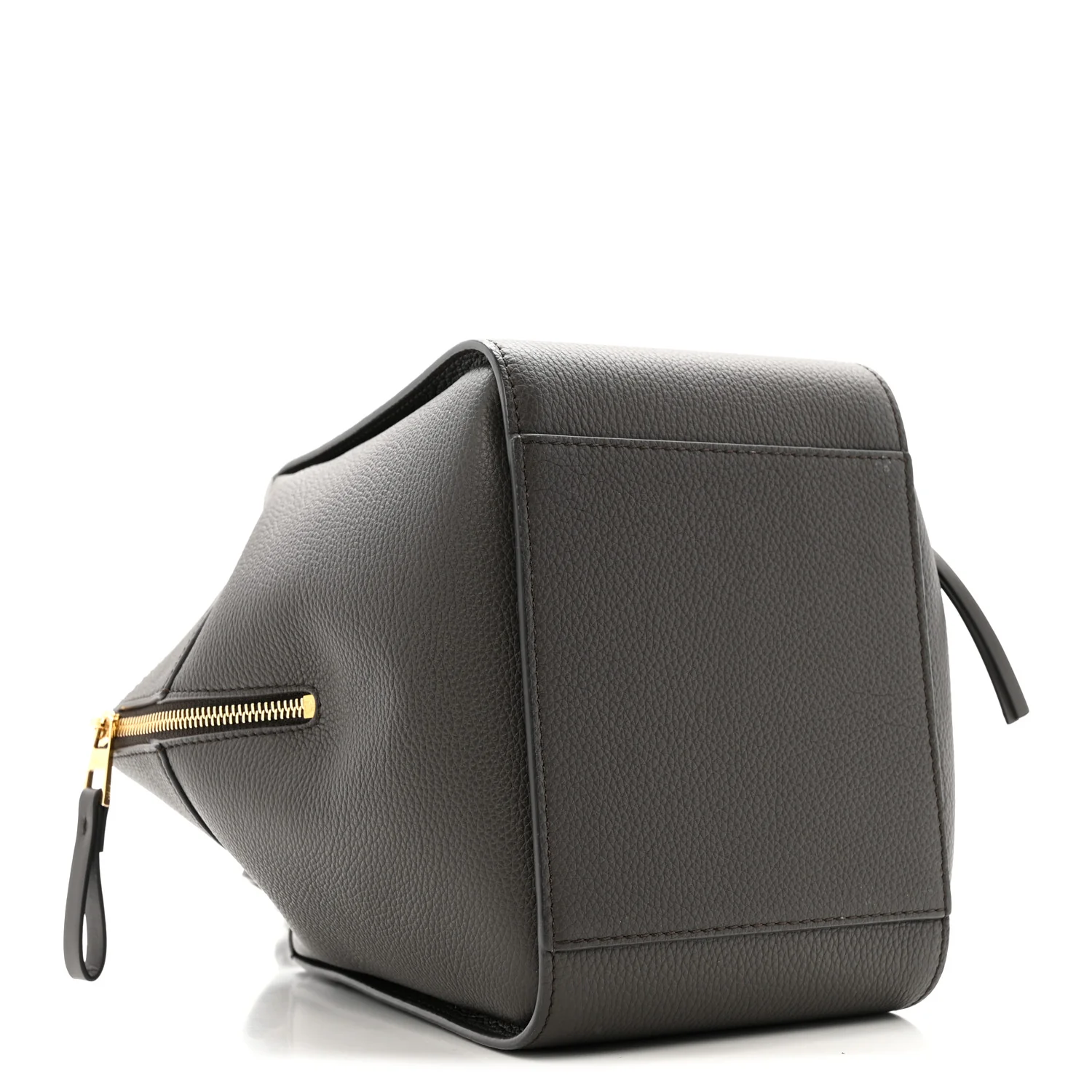 Soft Grained Calfskin Compact Hammock Shoulder Bag Dark Grey - Image 4