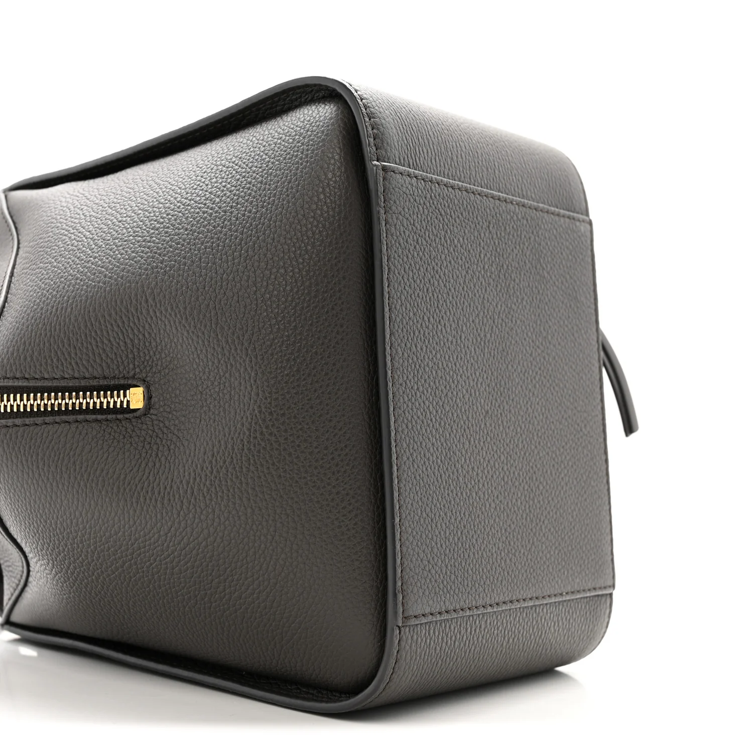 Soft Grained Calfskin Compact Hammock Shoulder Bag Dark Grey - Image 9