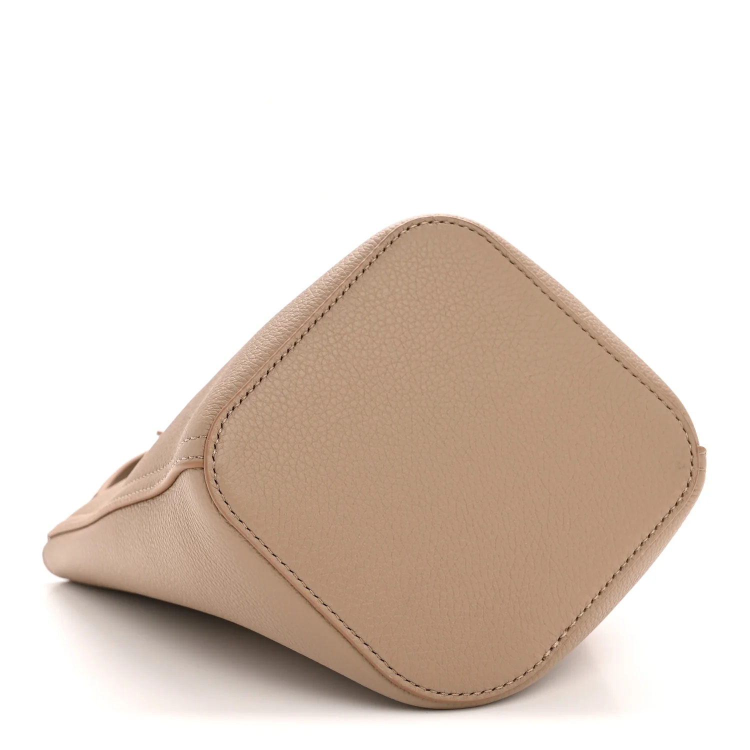 Soft Grained Calfskin Mini Pebble Bucket Bag Oak - Image 4