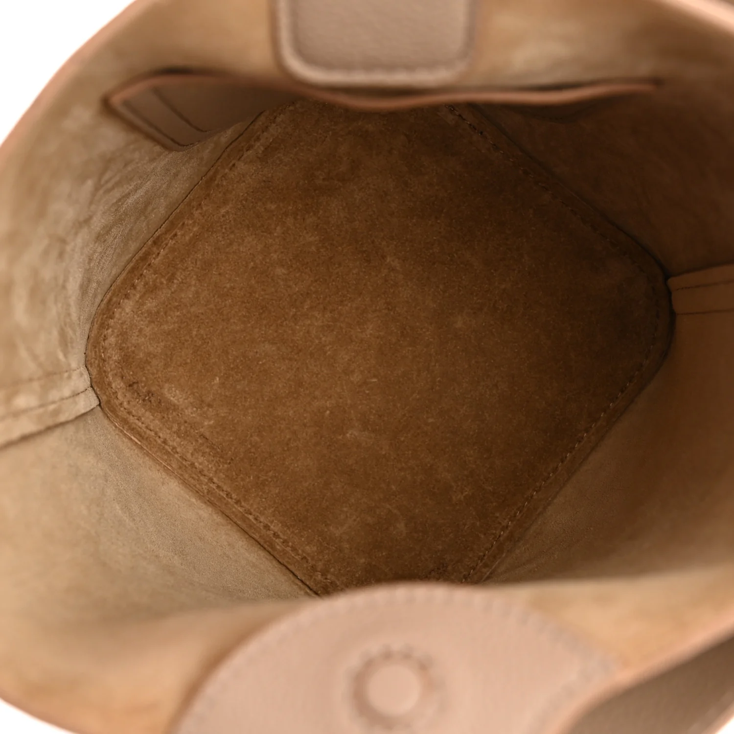 Soft Grained Calfskin Mini Pebble Bucket Bag Oak - Image 5