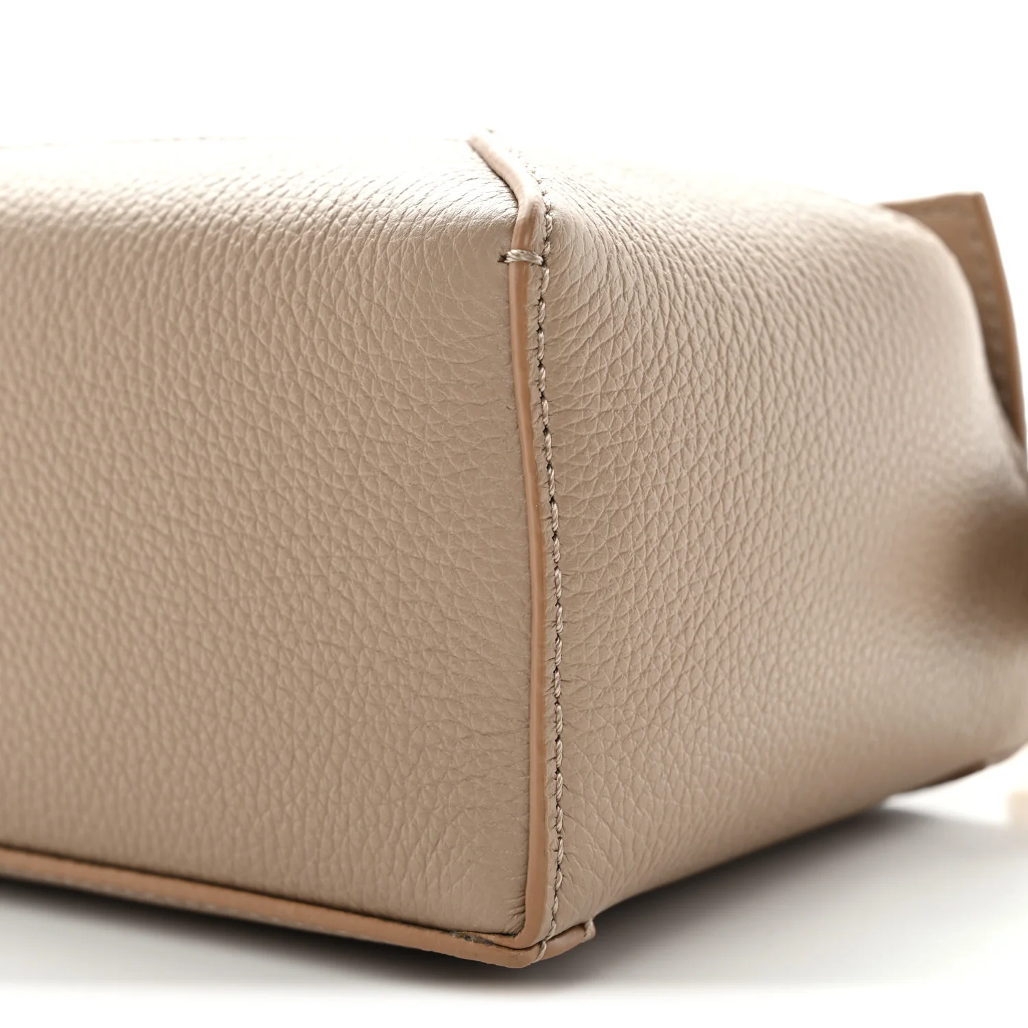 Soft Grained Calfskin Mini Puzzle Edge Bag Sand - Image 2