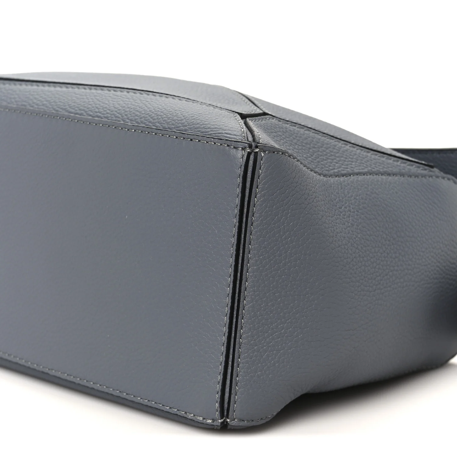 Soft Grained Calfskin Small Puzzle Bag Pearl Grey - Image 11
