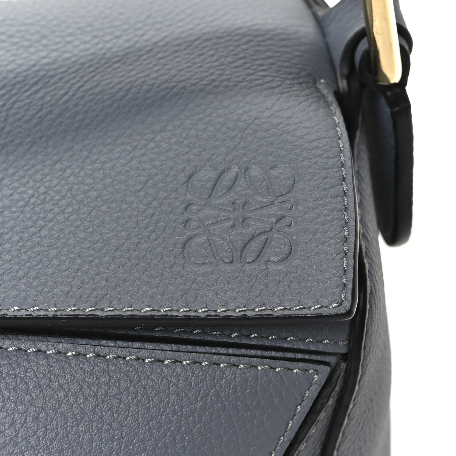 Soft Grained Calfskin Small Puzzle Bag Pearl Grey - Image 8
