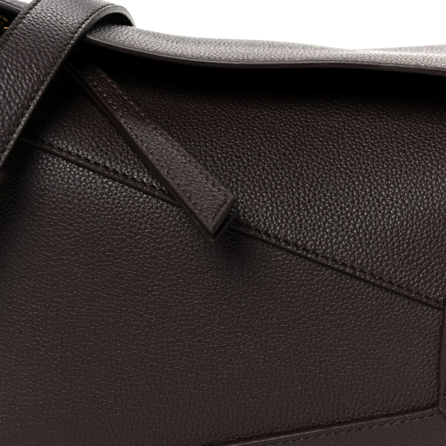 Soft Grained Calfskin Small Puzzle Edge Bag Dark Chestnut - Image 9