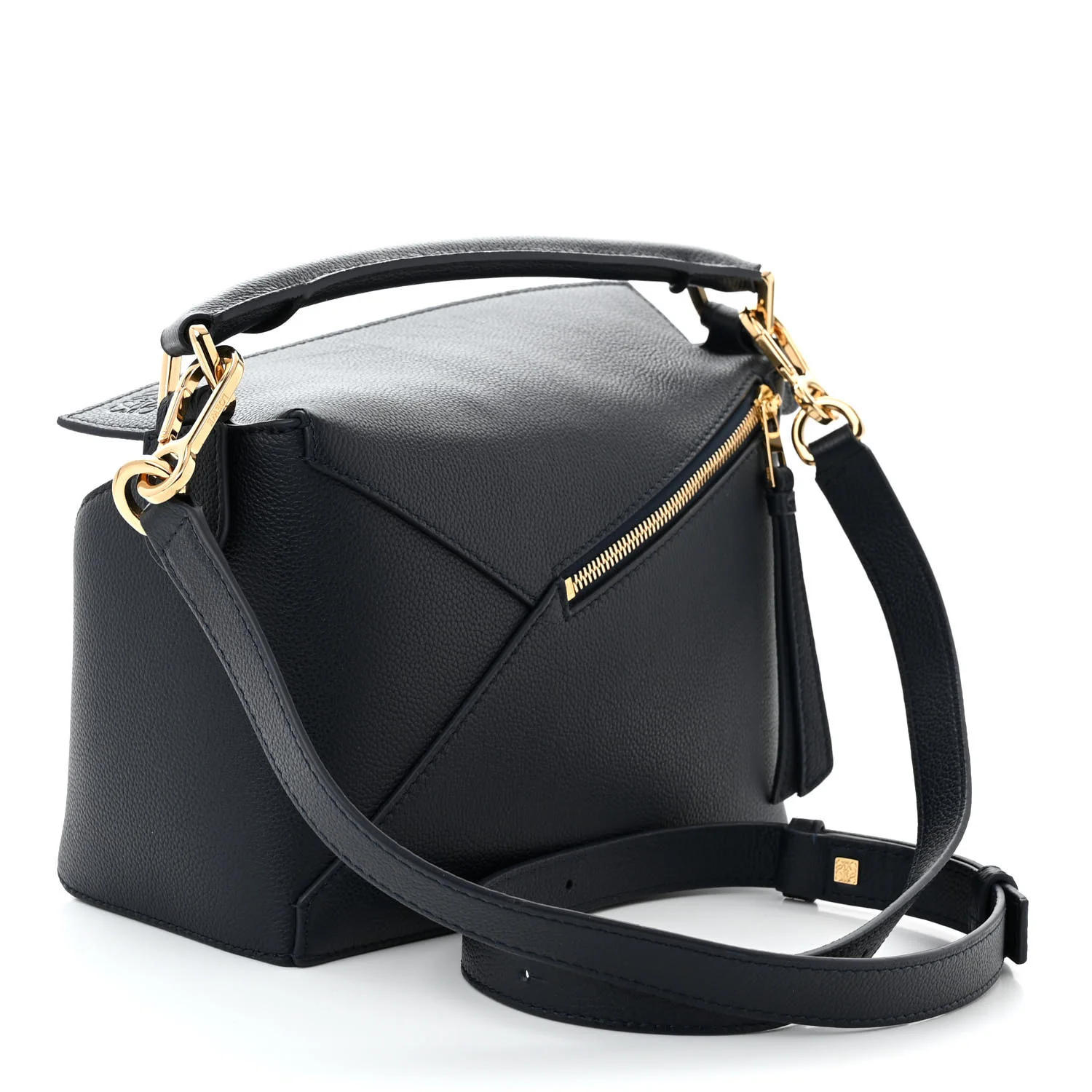 Soft Grained Calfskin Small Puzzle Edge Bag Navy - Image 3