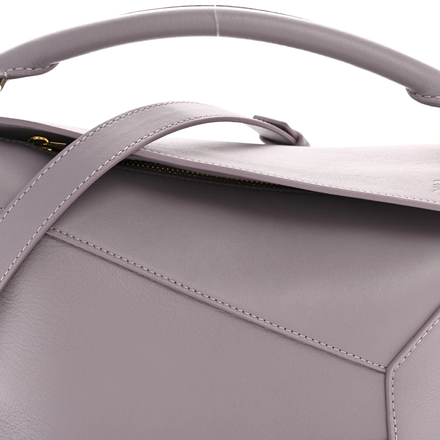 Soft Grained Calfskin Small Puzzle Edge Bag Pale Aubergine Glaze - Image 8