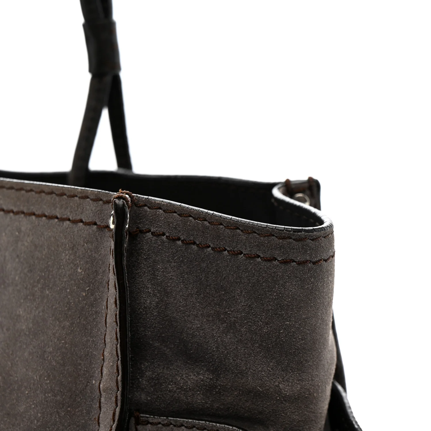 Suede Anagram Tote Grey - Image 17