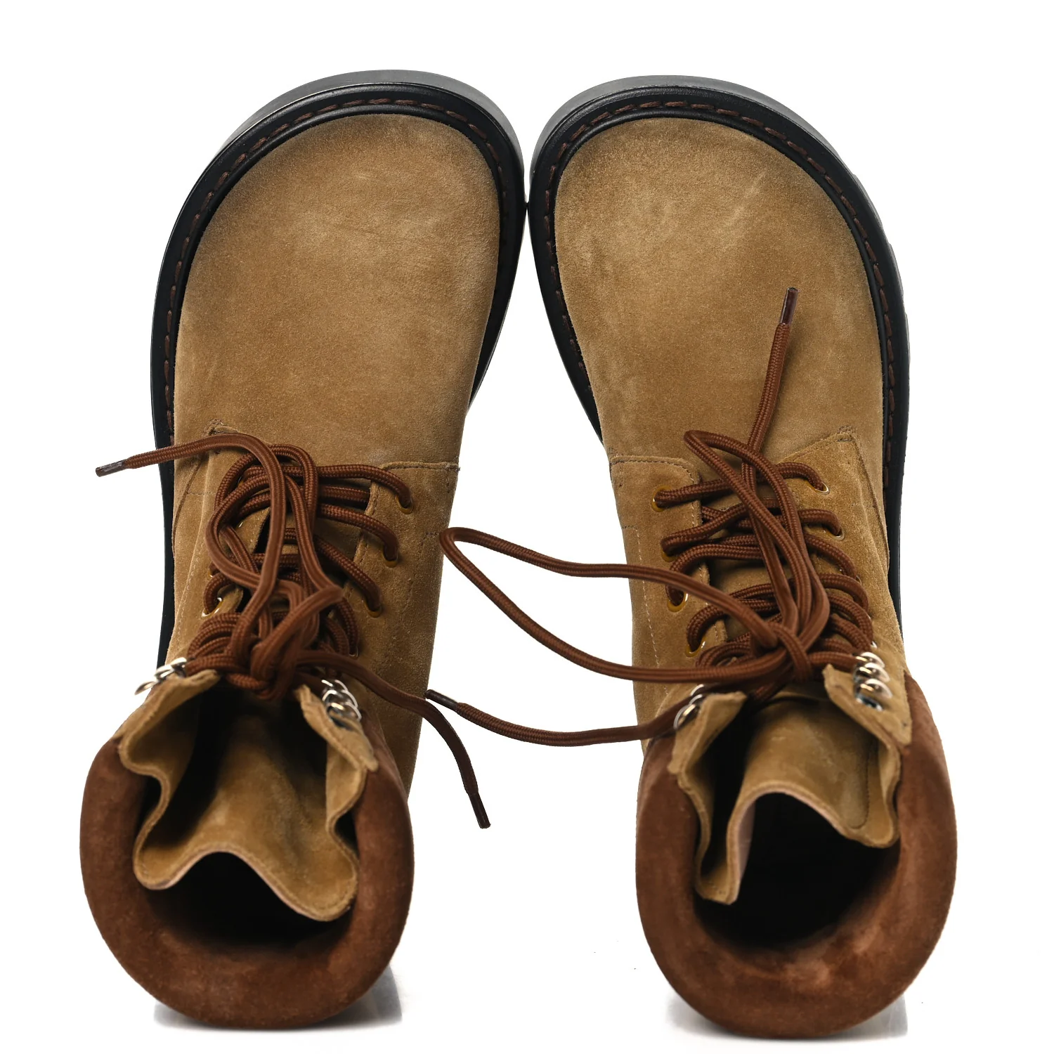 Suede Mens Sierra Combat Boots 40 Tobacco Brown - Image 2